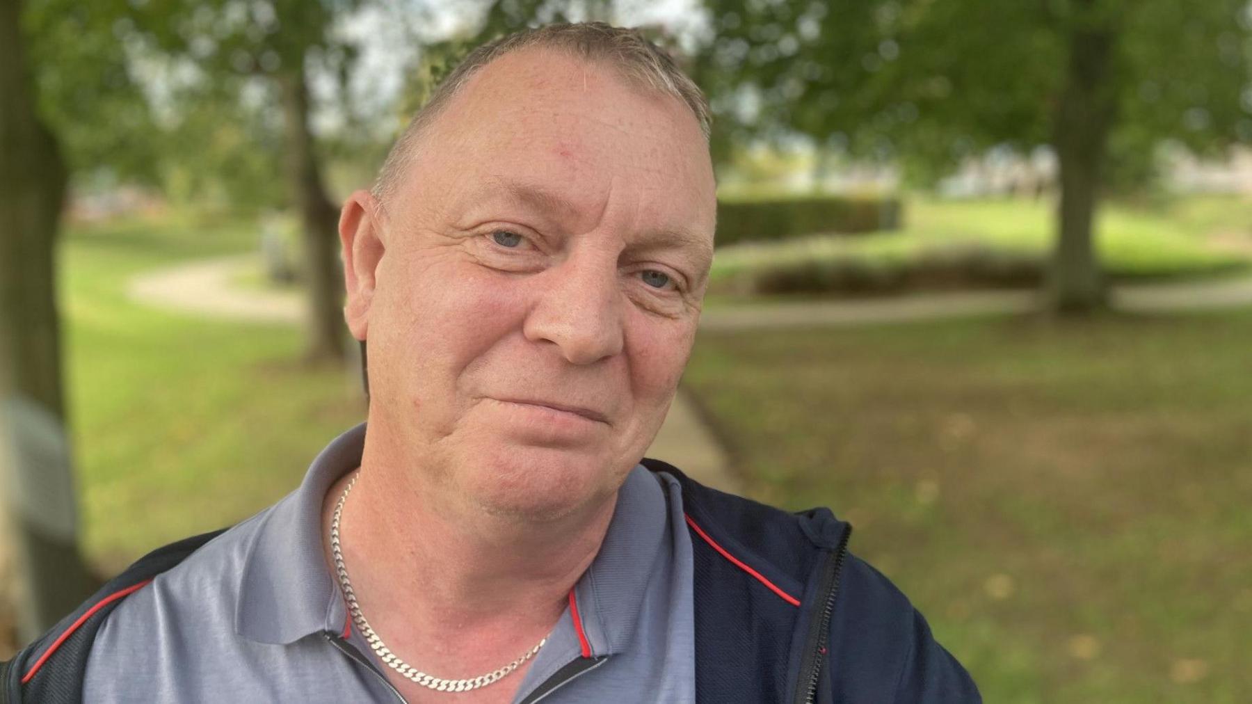 John Wade in the grounds of a Derbyshire Healthcare NHS Foundation Trust site in Derby. The mental health trust supports people to deal with problem gambling.