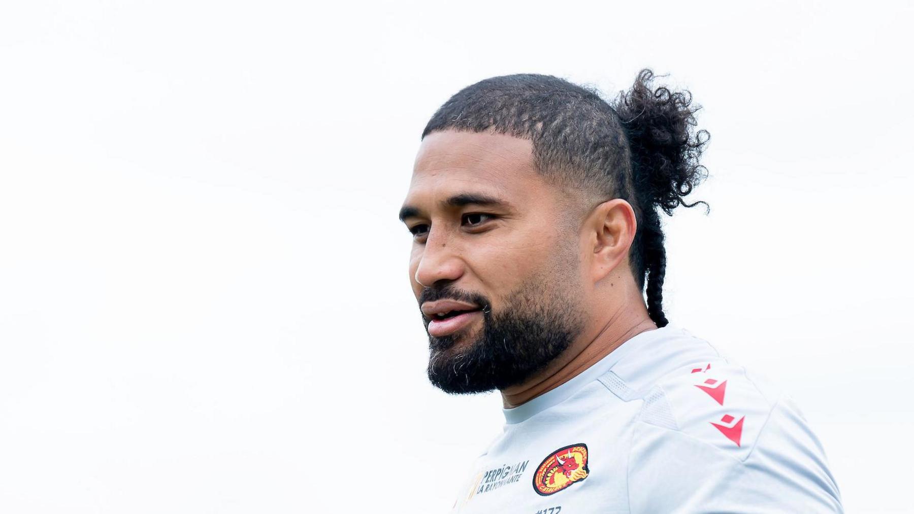 Chris Satae in training for Catalans