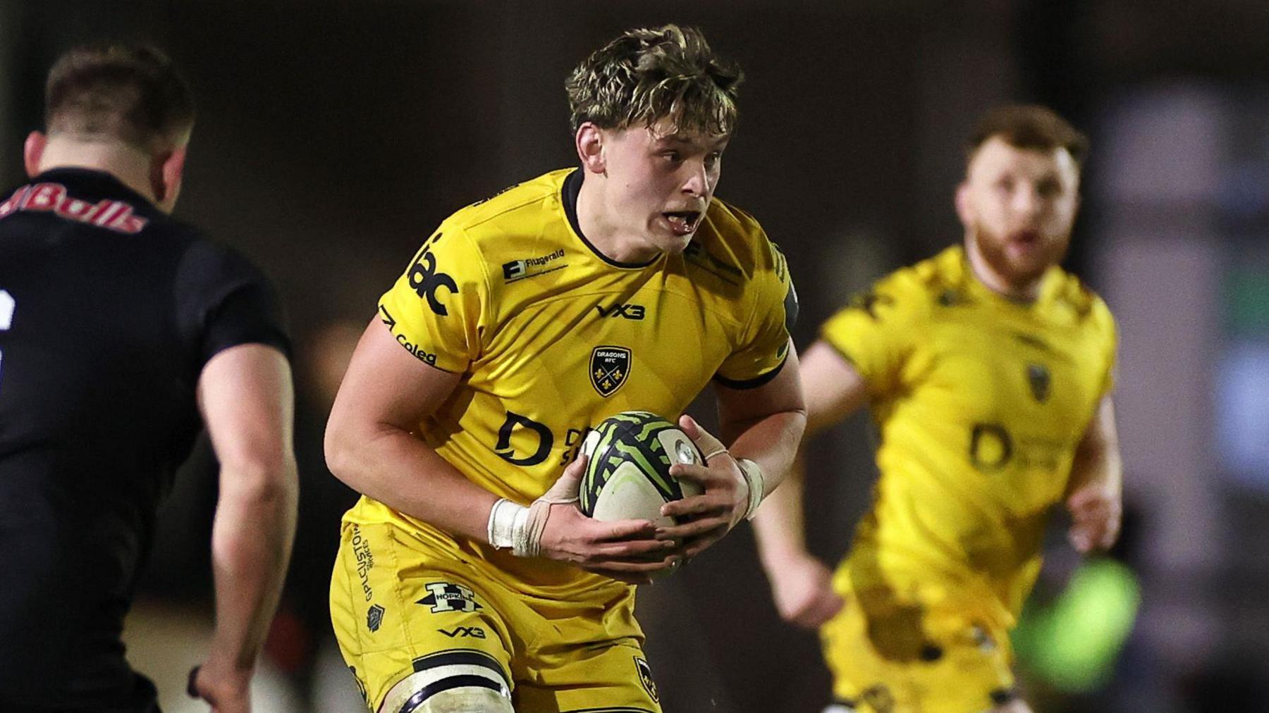 Ryan Woodman carries the ball for Dragons