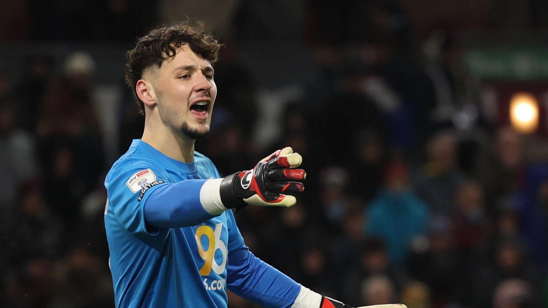 James Trafford directing his Burnley team-mates