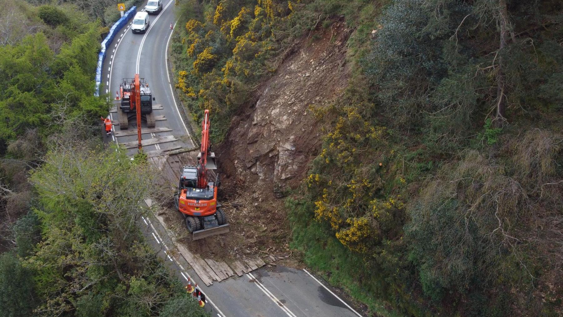 Rockfall on Mountain Road