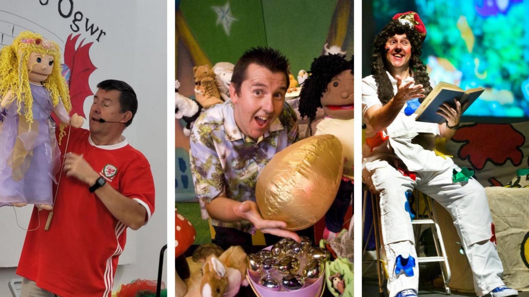 Martyn Geraint, ei gymeriadau a'i ffrindiau mewn Jamboris dros y blynyddoedd 