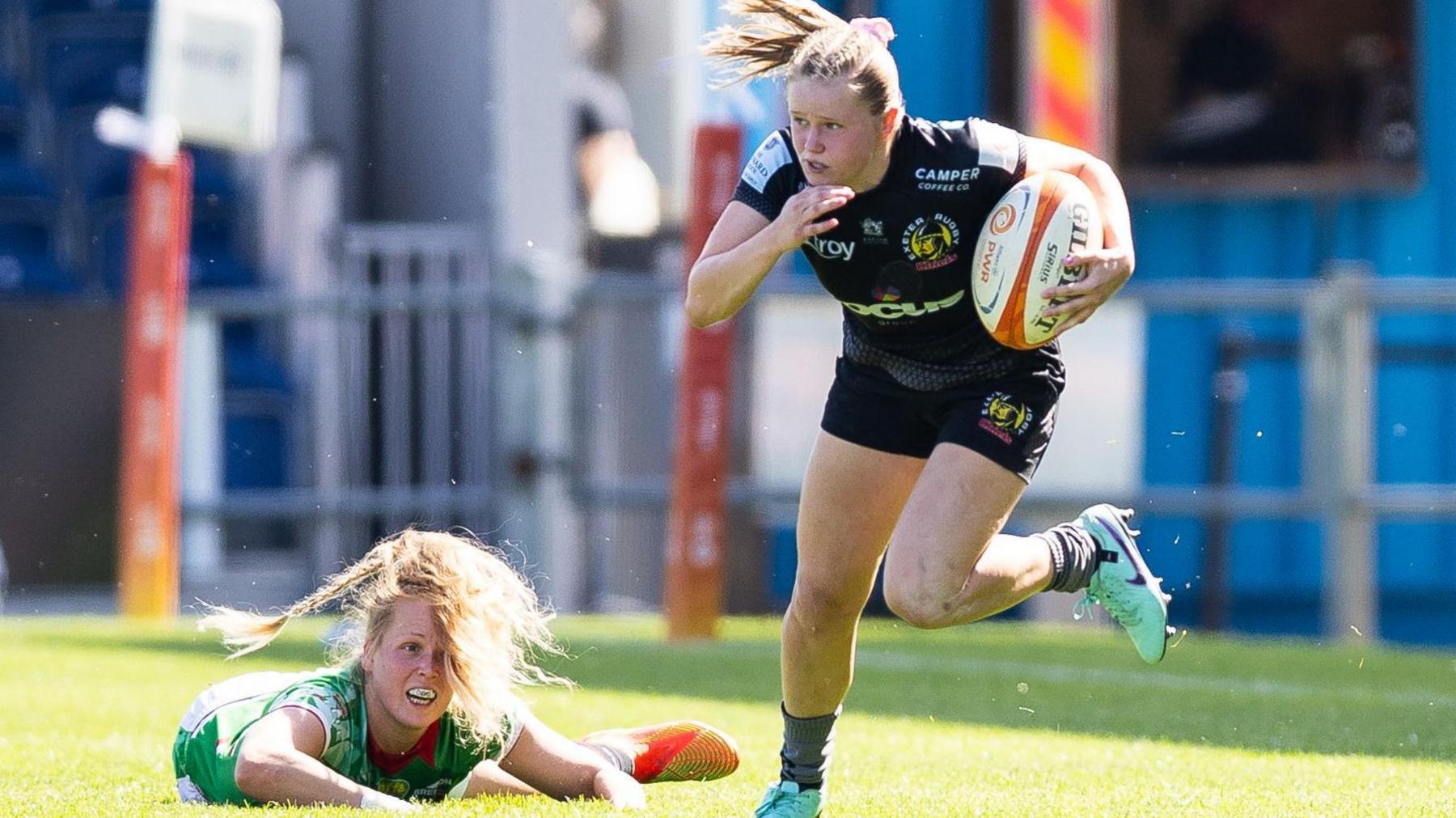 Connie Clarke in action for Exeter