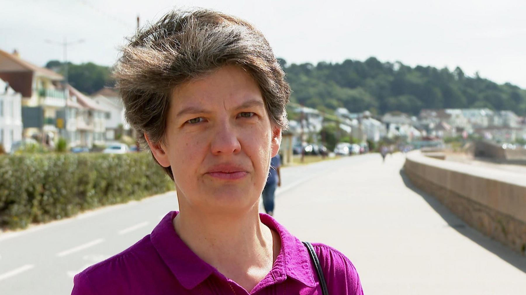 Iris Fritz with the Victoria Avenue cycle track in the background.