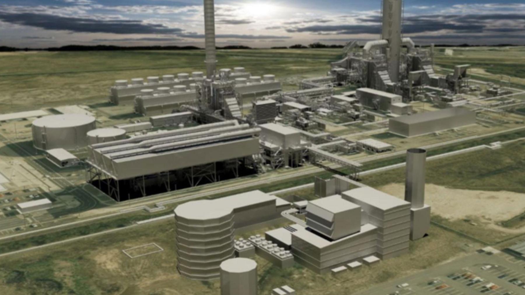 Artist impression of planned power station