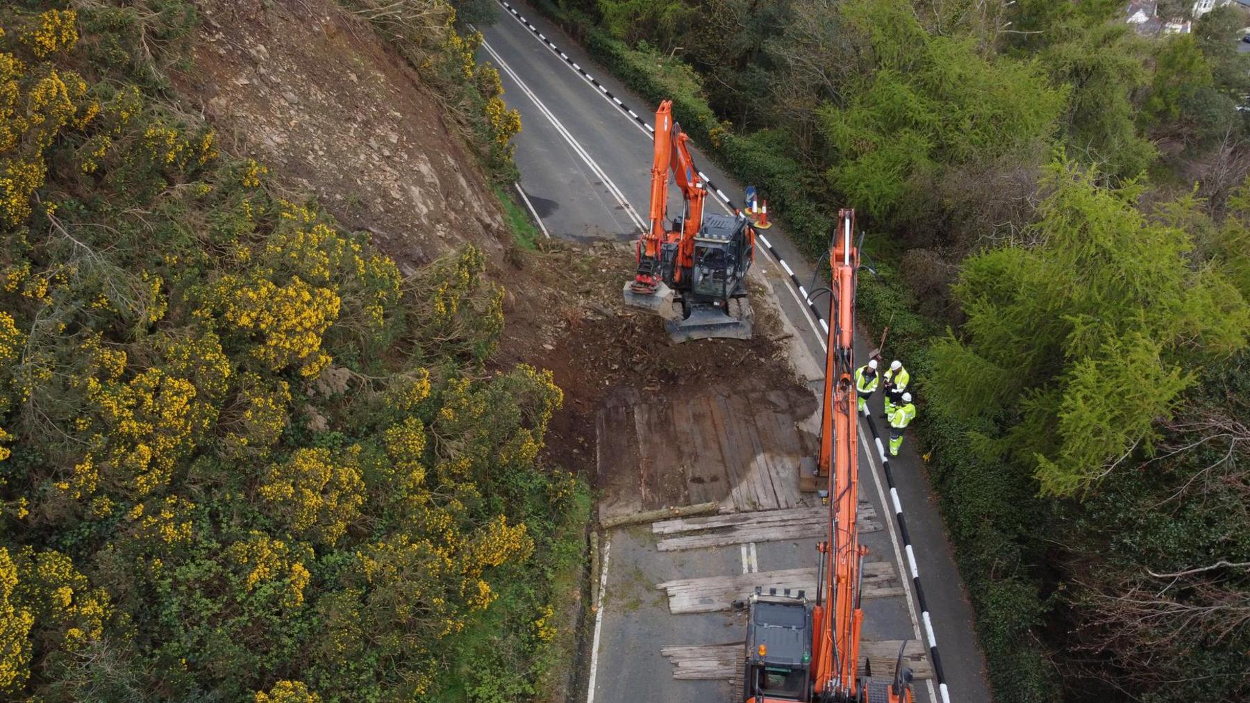 Rockfall on Mountain Road