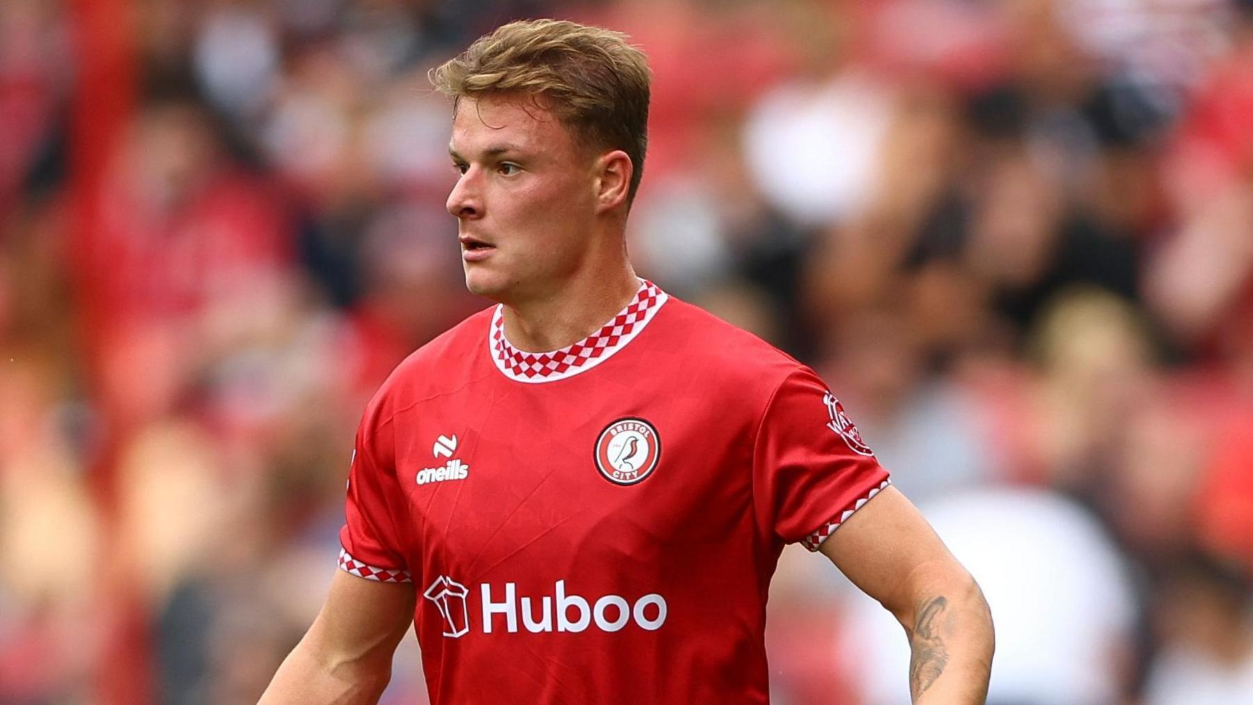 Cameron Pring on the field during a Bristol City game this season