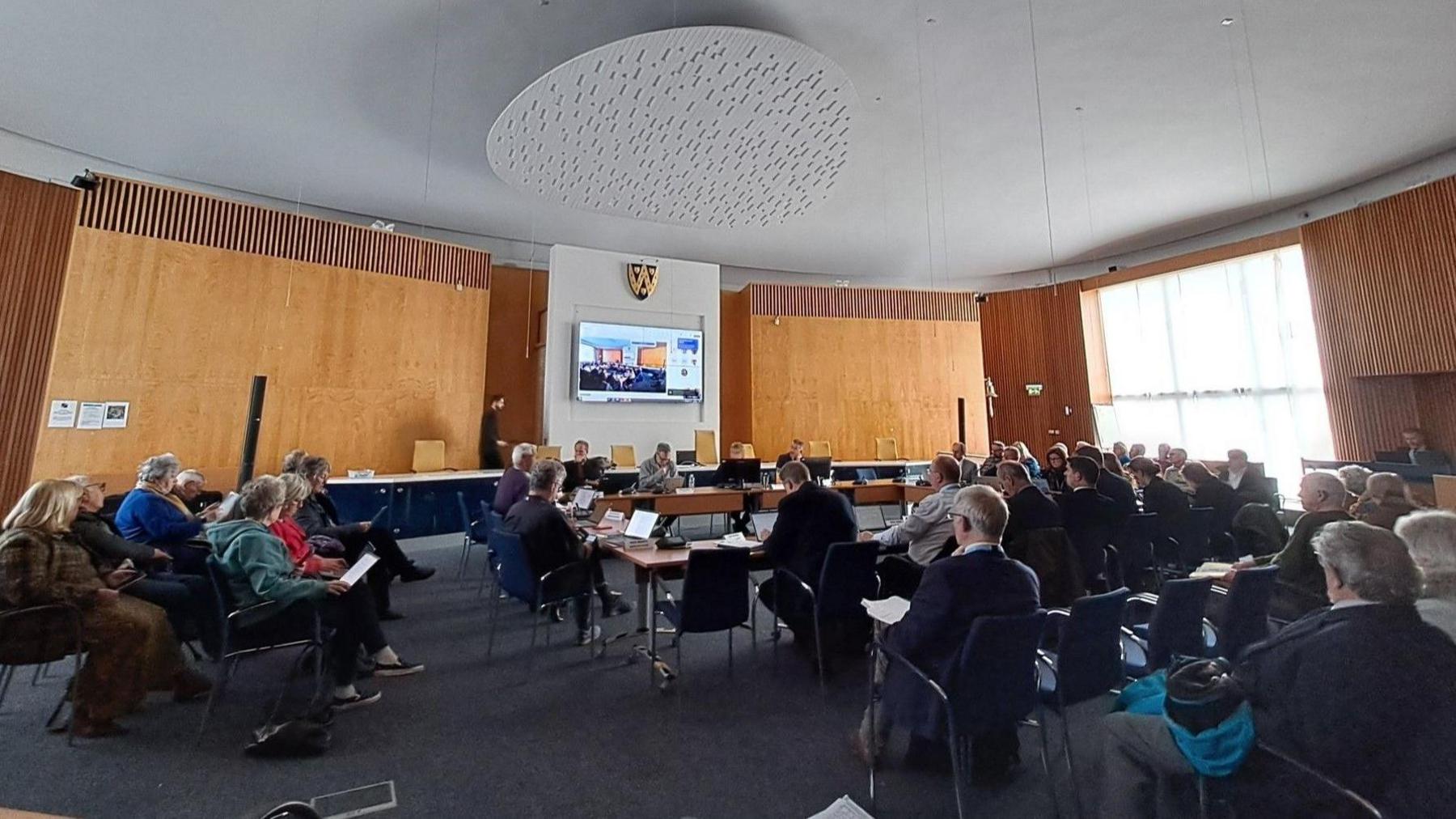 Shropshire council chamber hosts a cabinet meeting