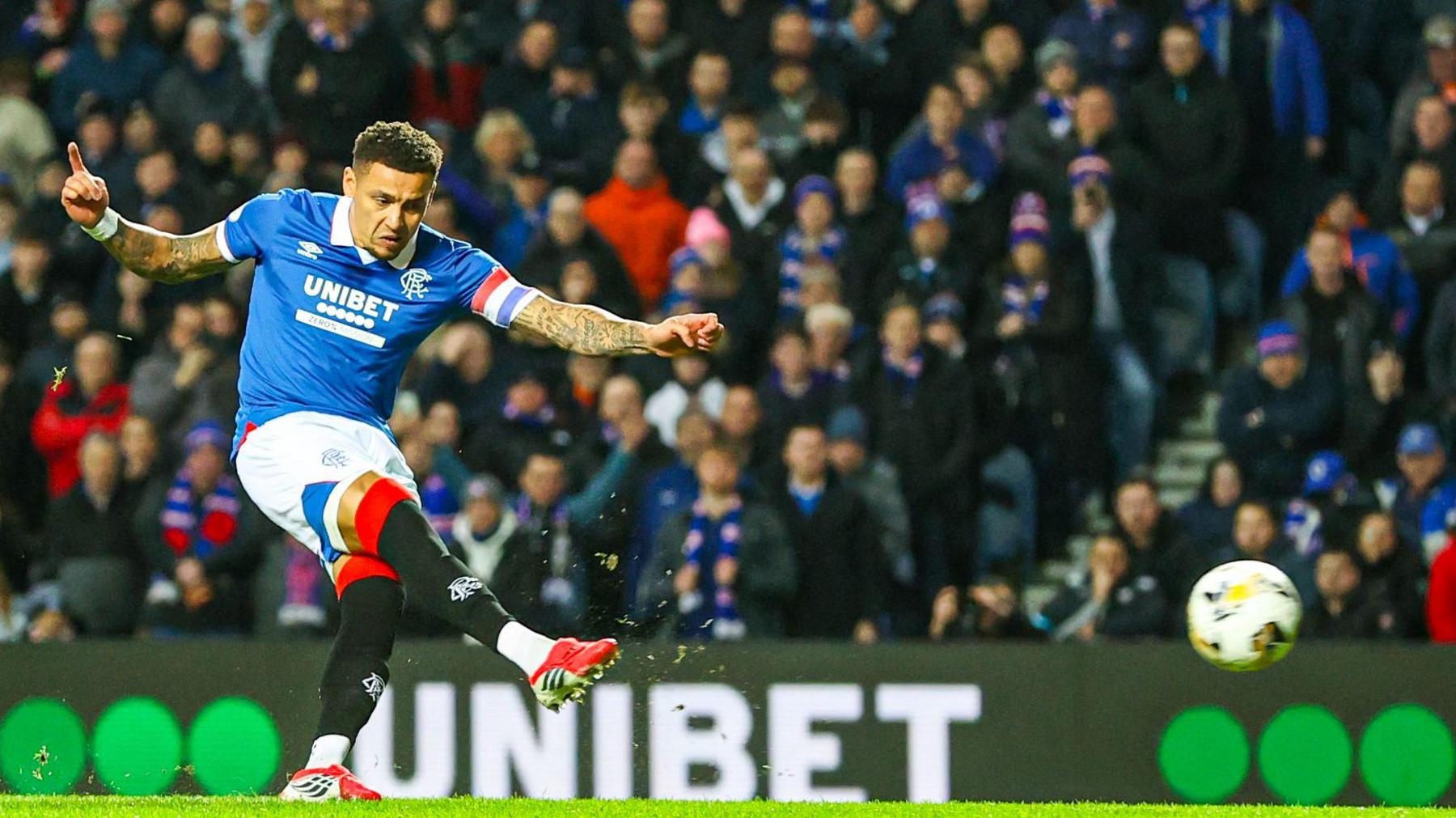 James Tavernier scores from the spot