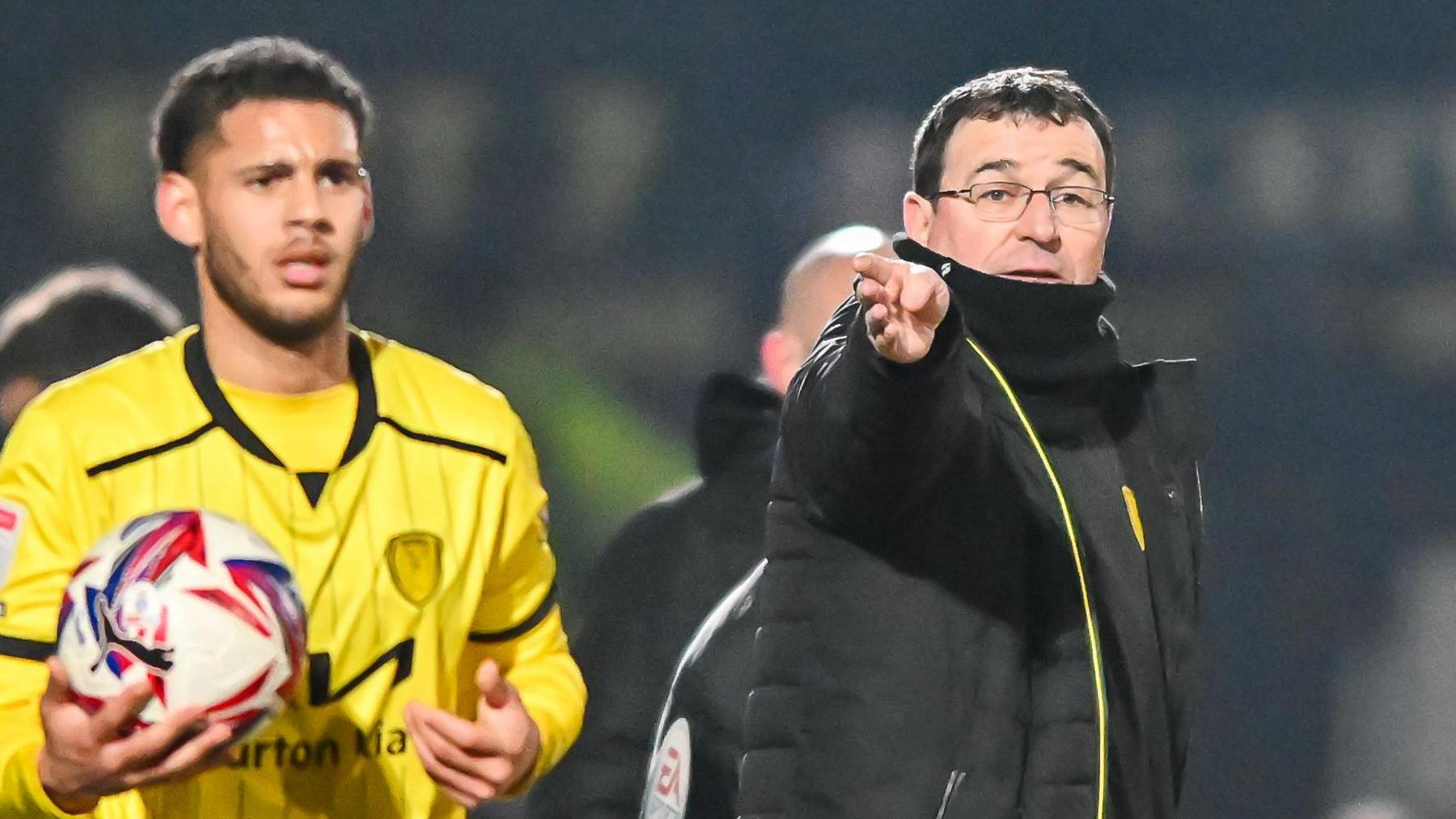 Gary Bowyer on the sideline as Burton Albion boss