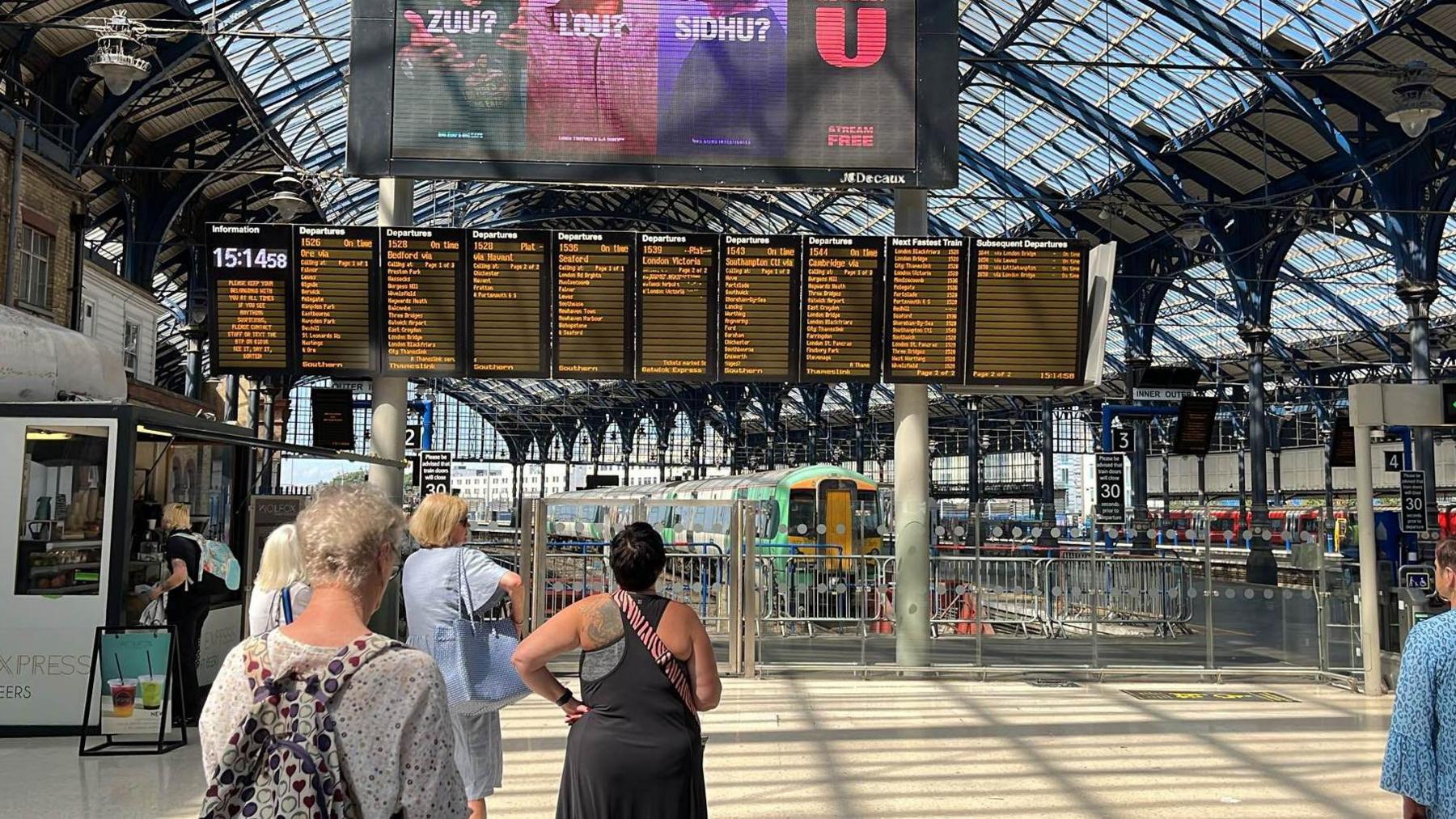 Passengers at Brighton Station