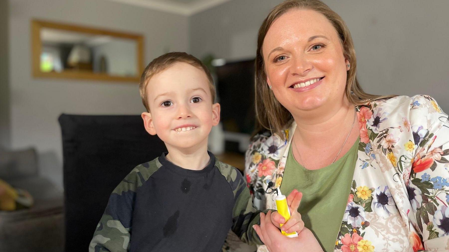 Carter with his mum Elise