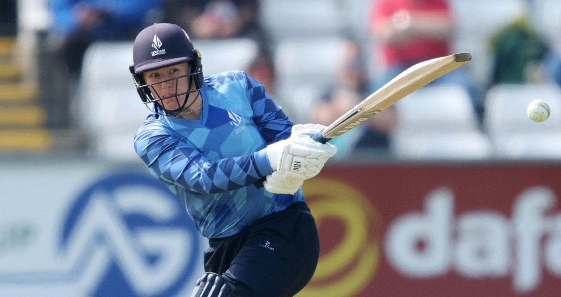 Northern Diamonds' Hollie Armitage hits a cricket ball