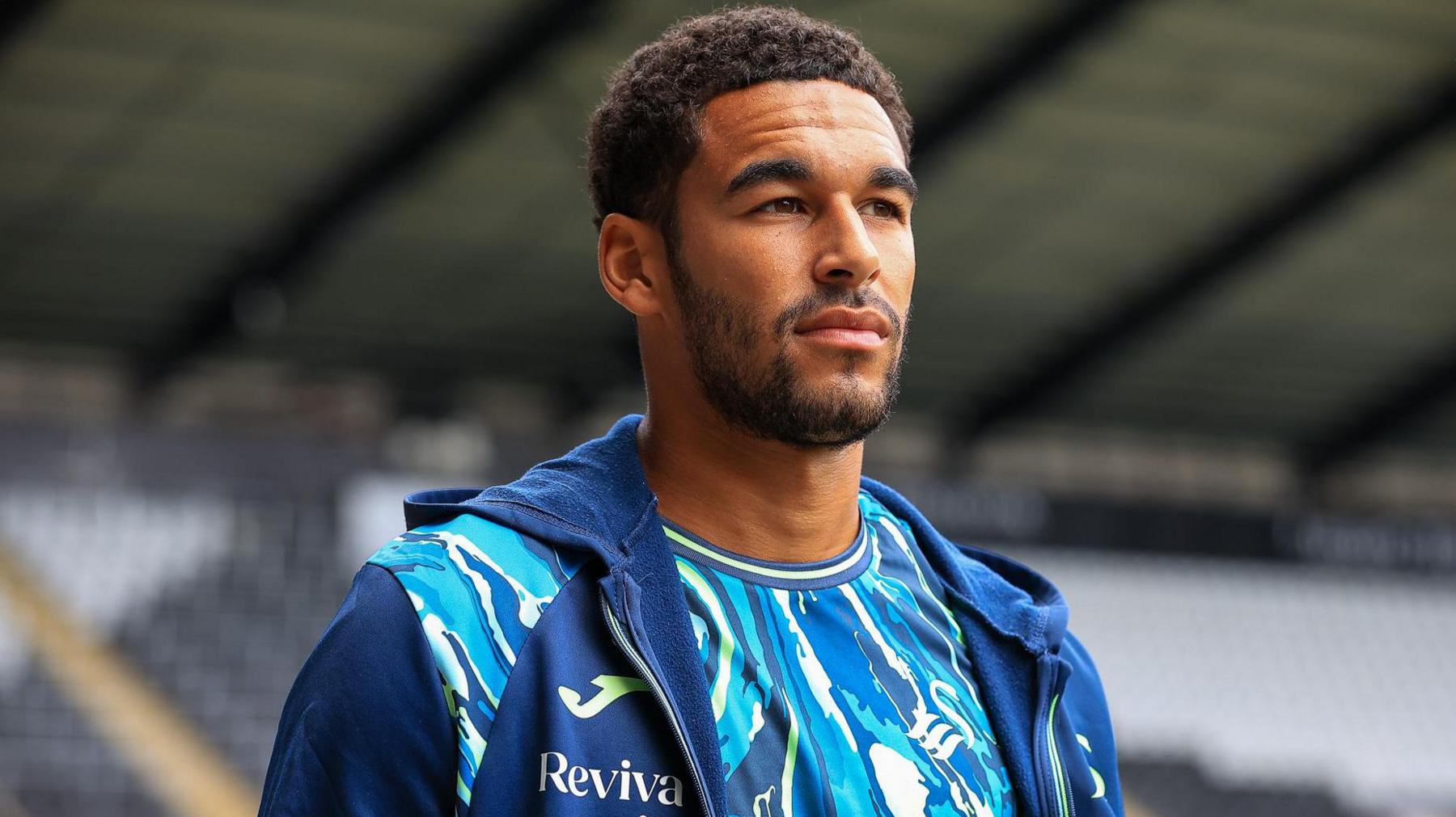 Ben Cabango arriving at Swansea.com Stadium