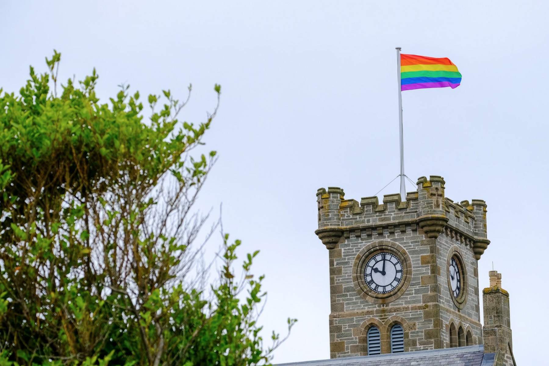 The rainbow flag has been flown on Lerwick Town Hall