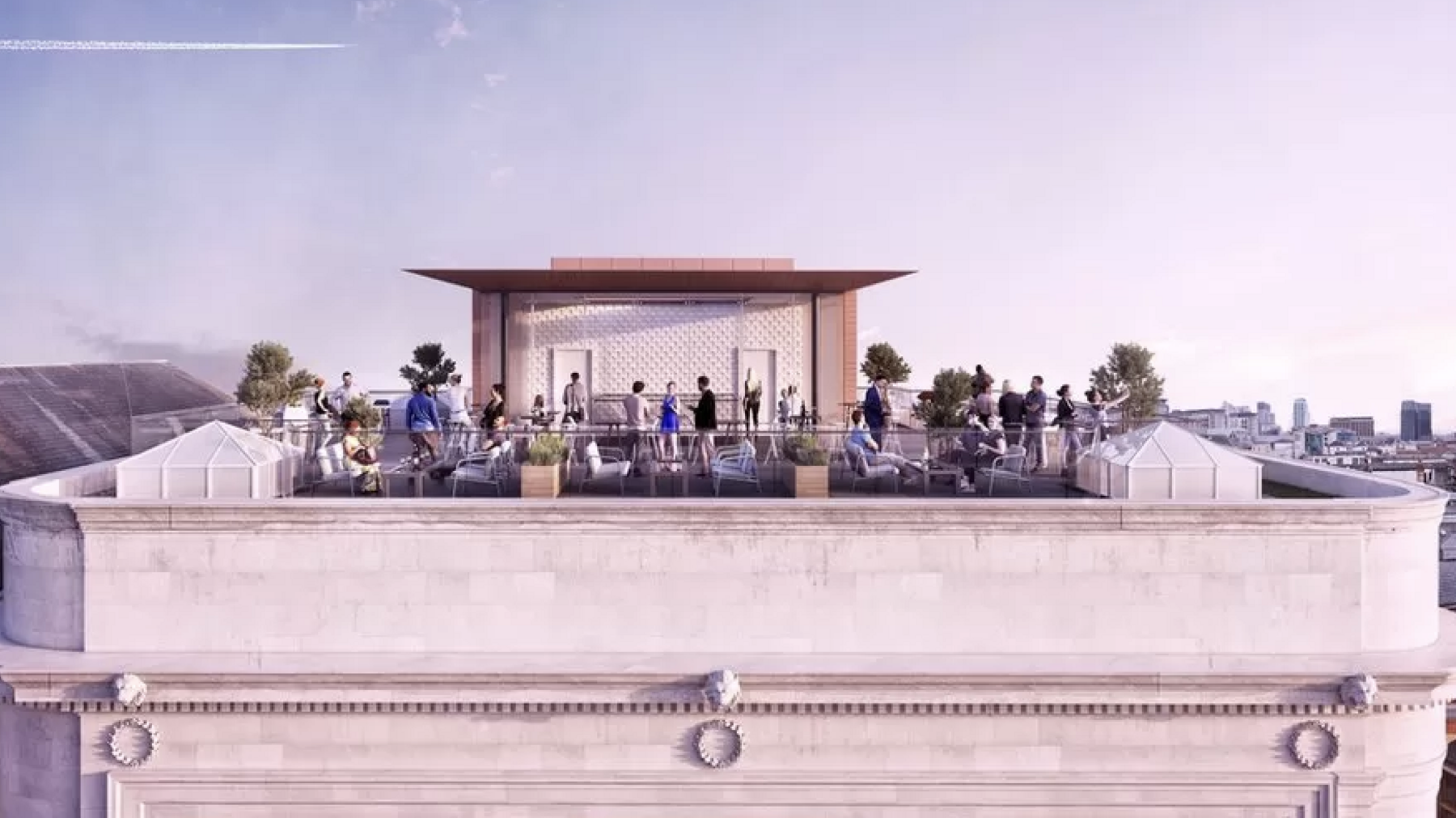 Artist's impression of terrace