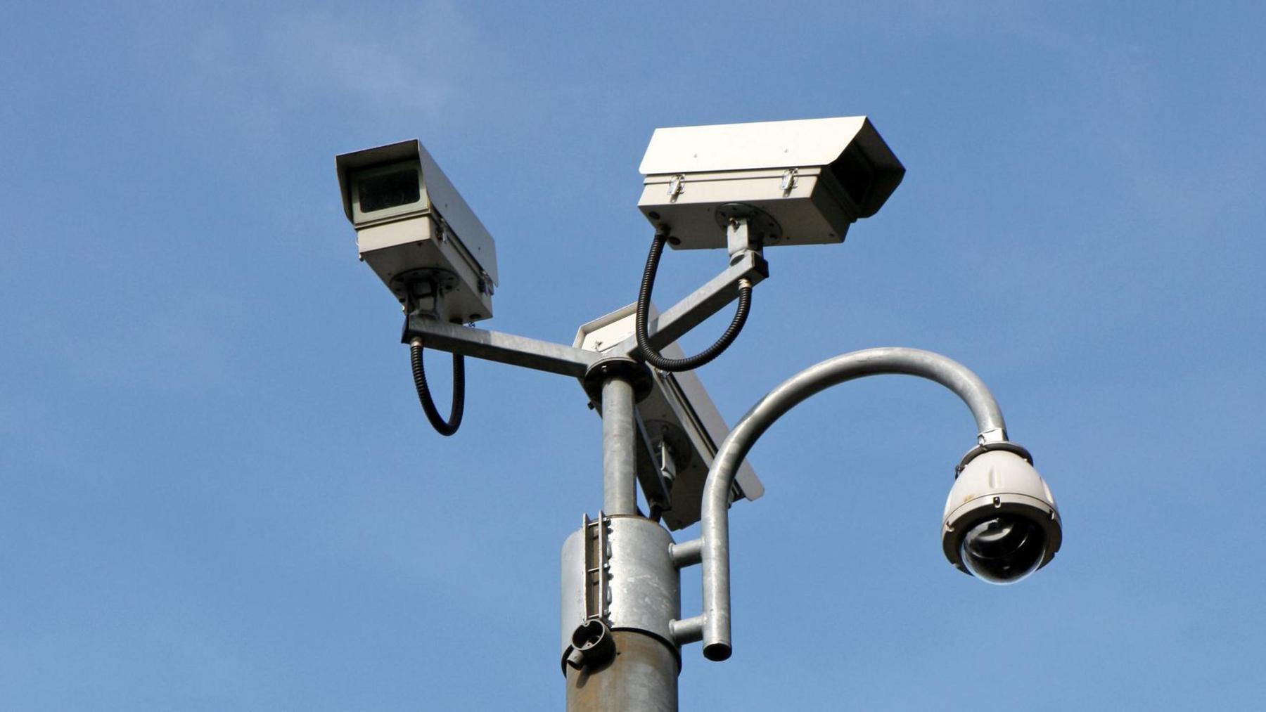 Security Cameras - stock photo