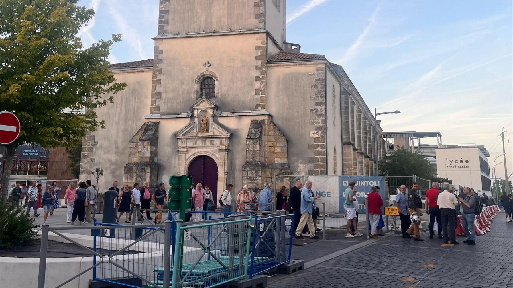 People queue to vote