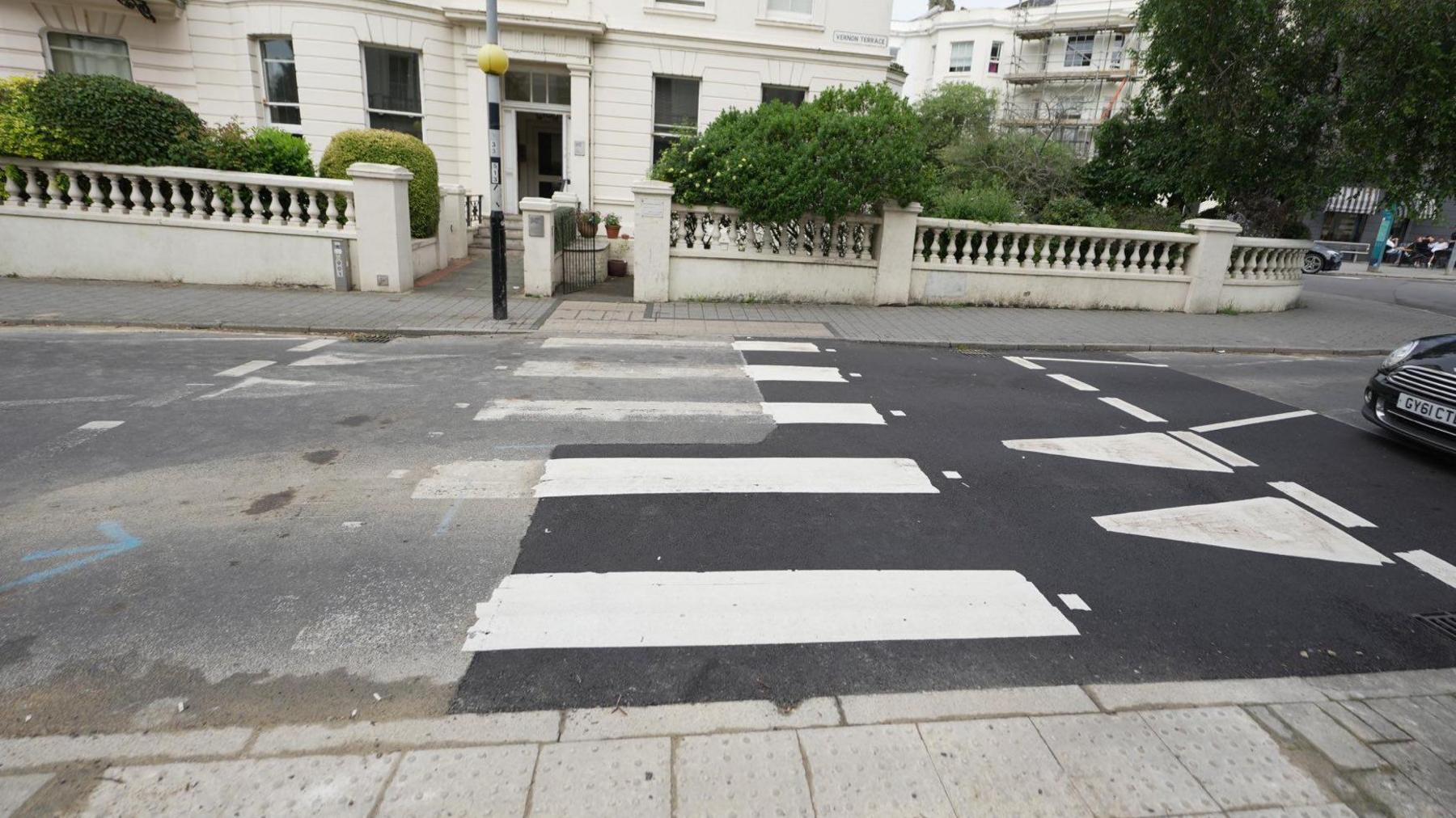 A zebra crossing in Vernon Terrace, Brighton