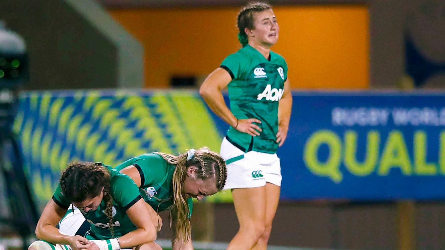 Ireland players in tears after missing out on the 2022 World Cup