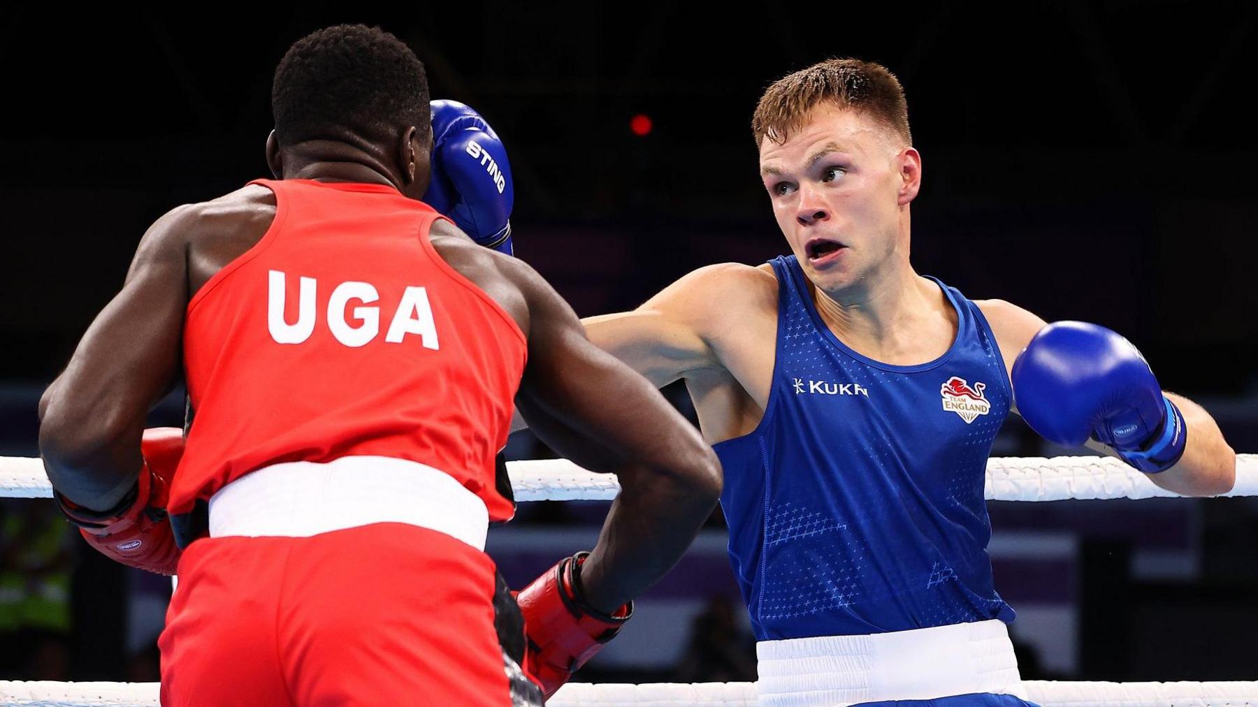 Lewis Richardson in action in the ring