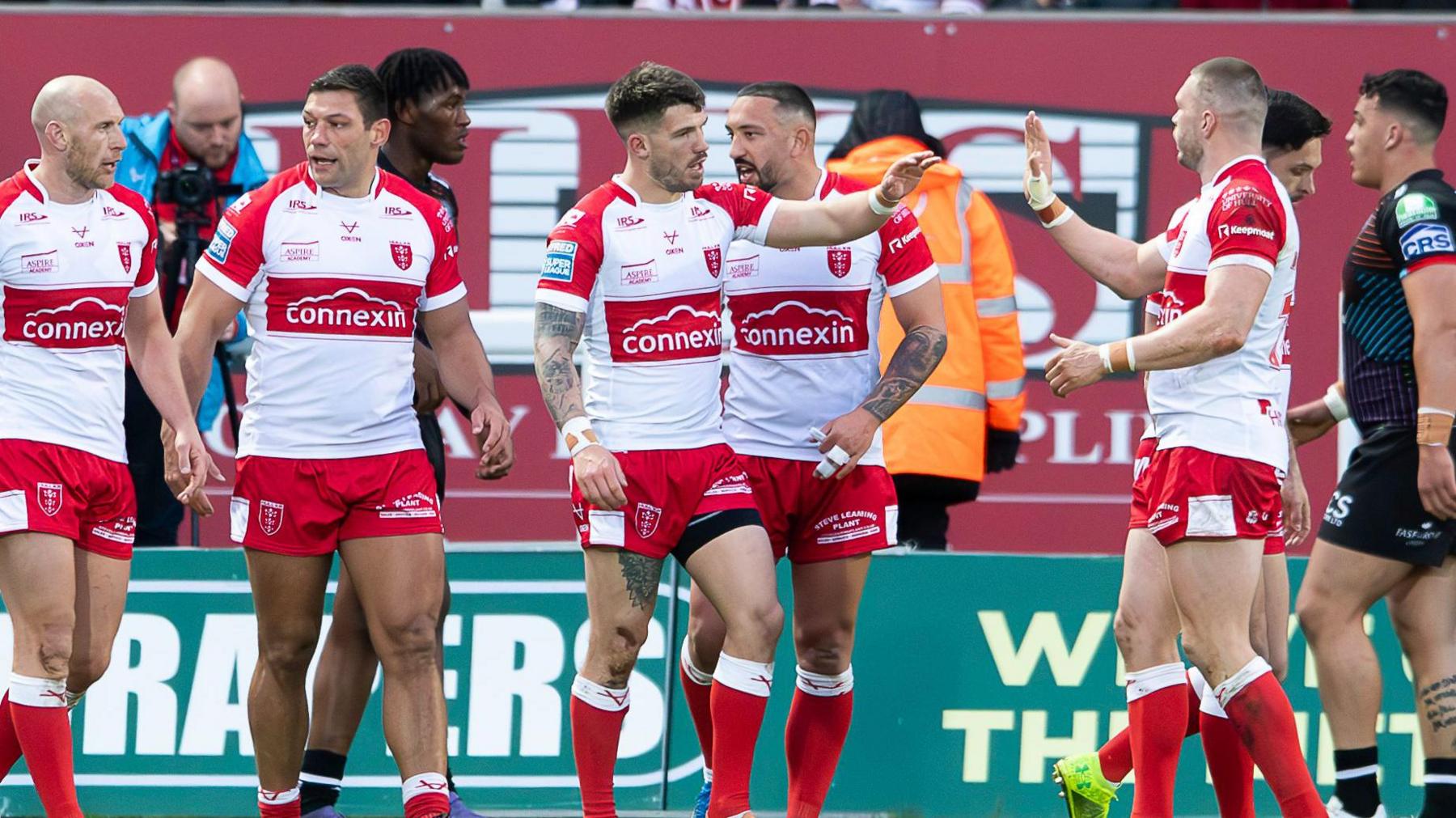 Hull KR celebrate against Wigan