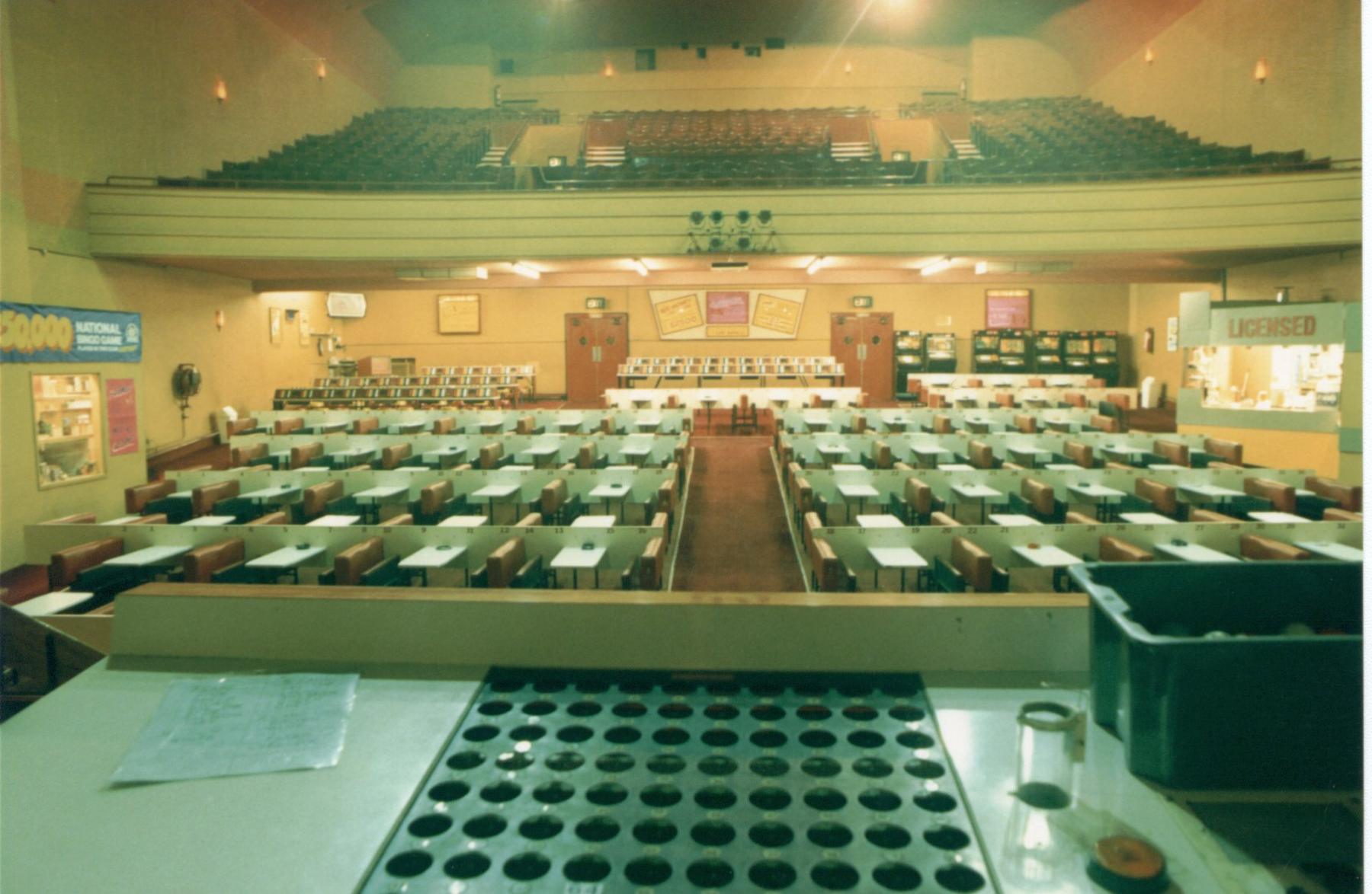 The old seating in the Ritz in the 1970s 