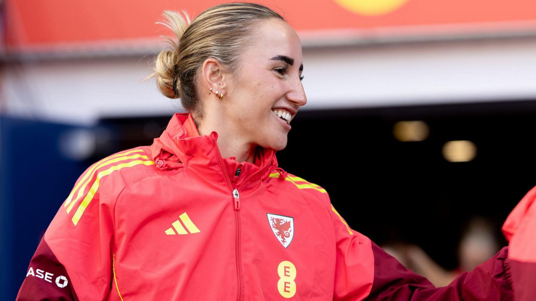 Olivia Francis pictured in Wales training kit during June's international camp.