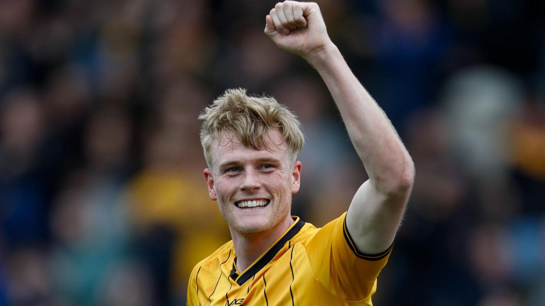 Will Evans acknowledges Newport supporters