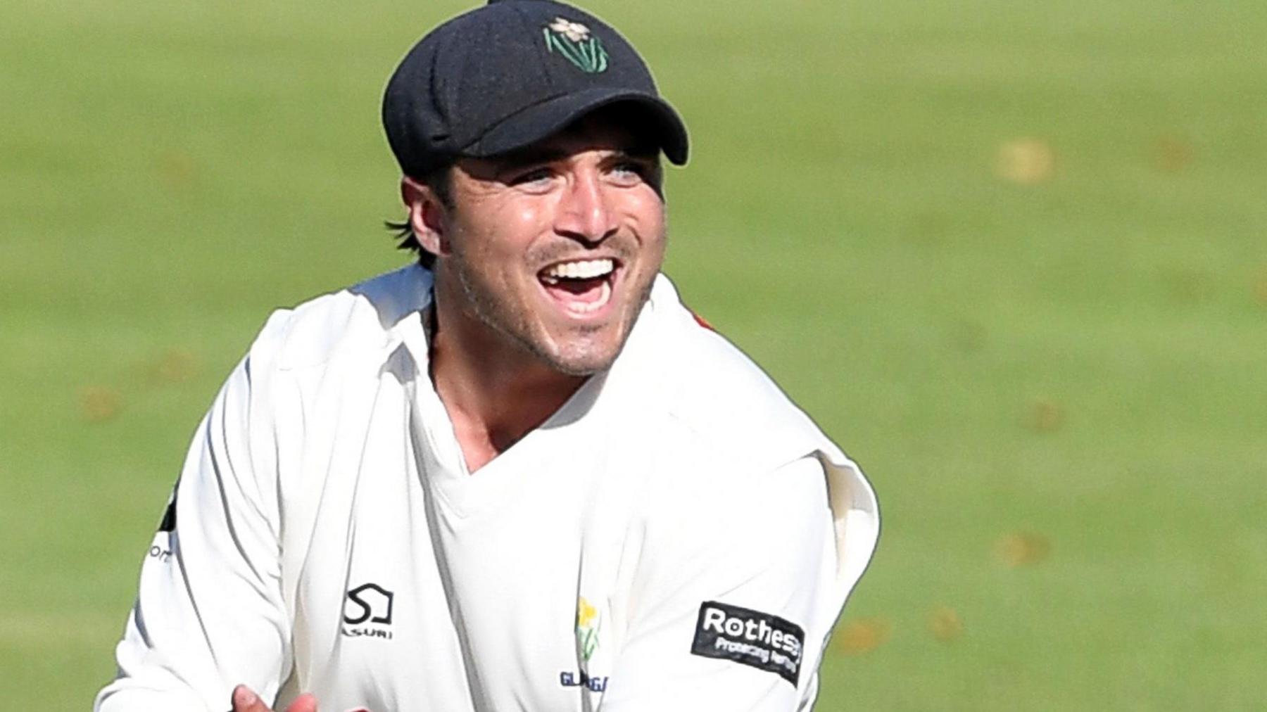  Kiran Carlson celebrates