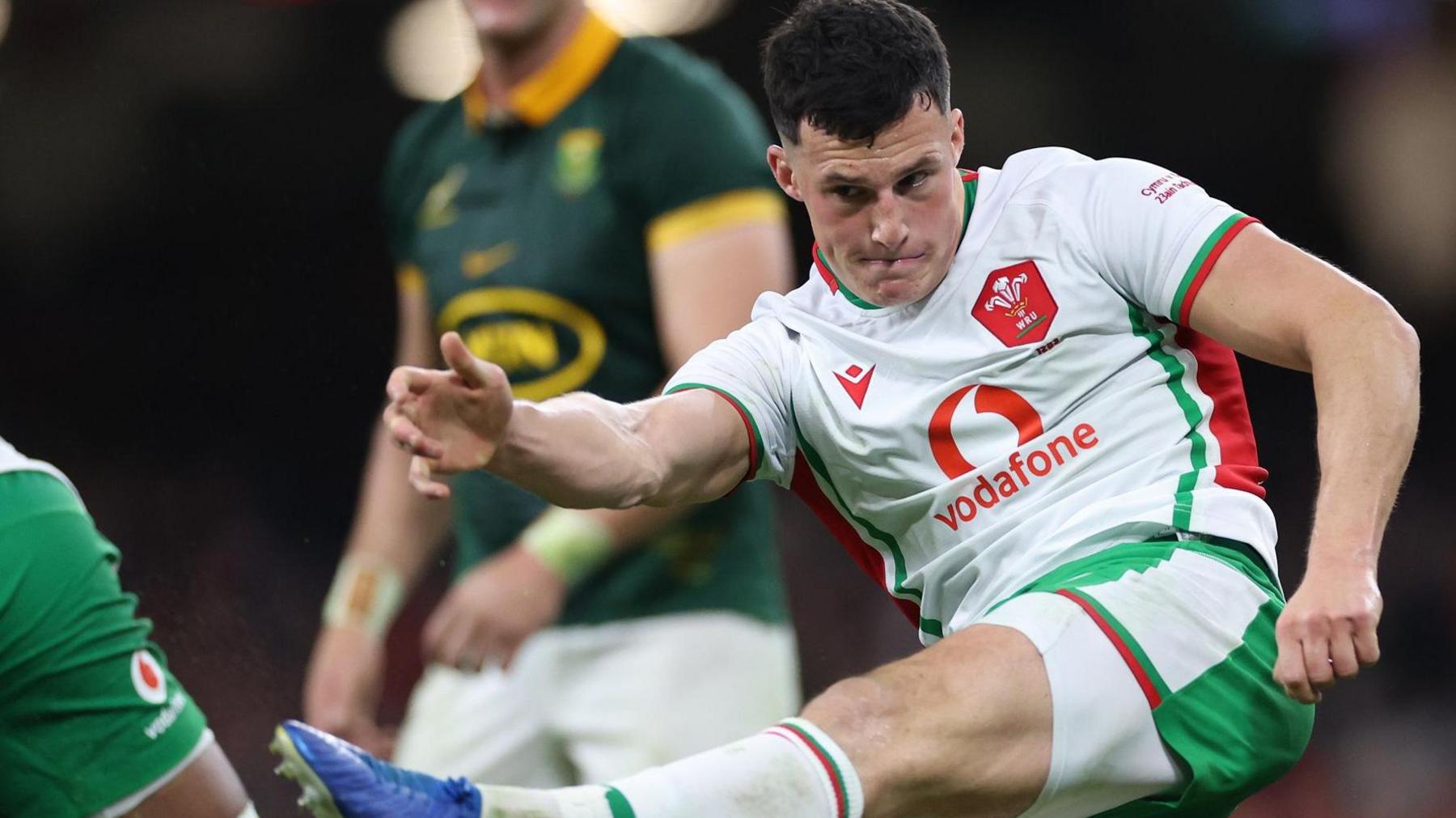 Ellis Bevan in action for Wales