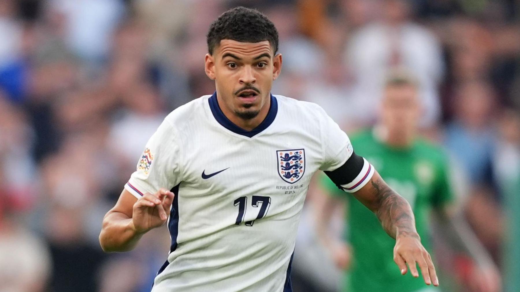 Morgan Gibbs-White playing for England against the Republic of Ireland