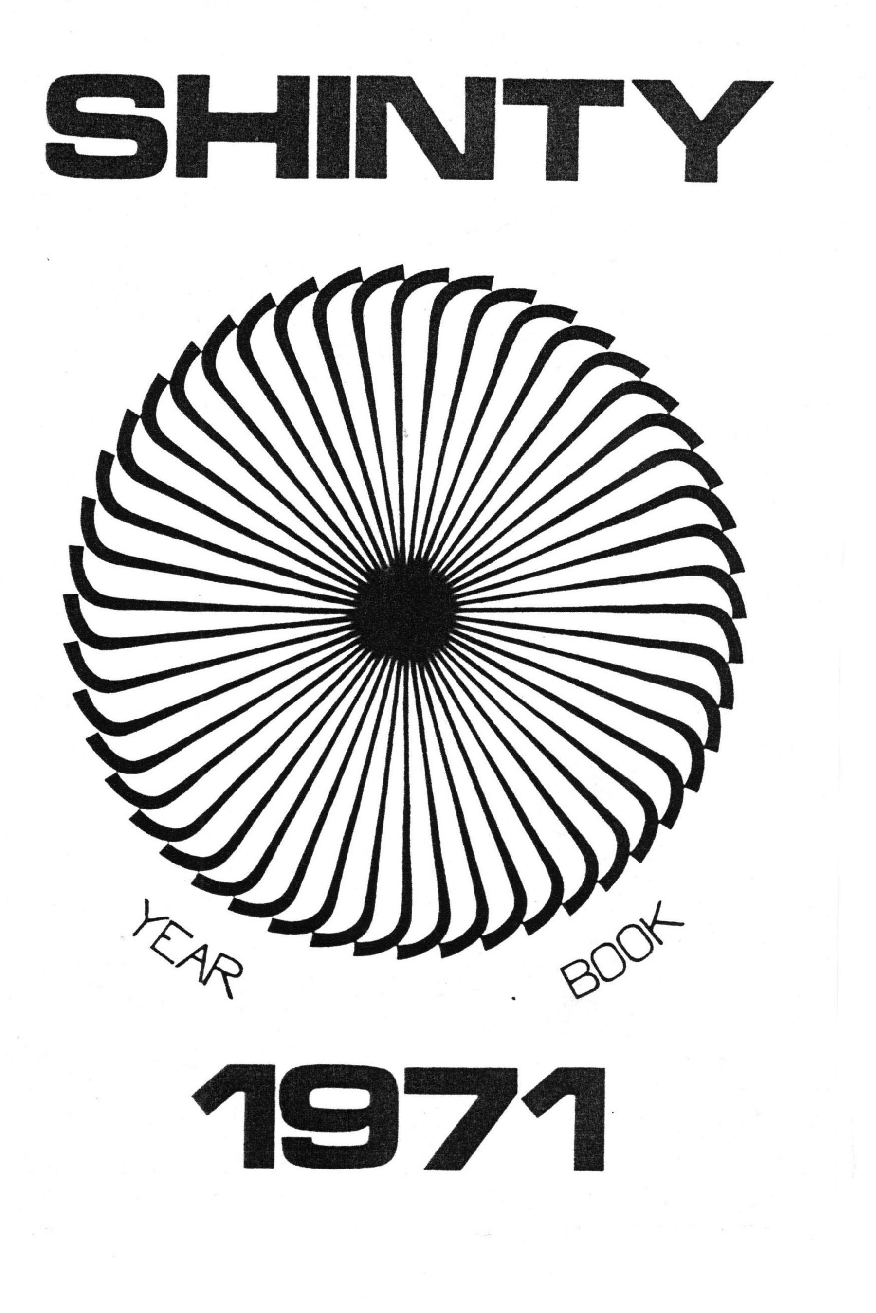 A' chiad chòmhdach de Leabhar Bliadhnail na Camanachd ann an 1971 a bha air a dhealbhachadh le Dòmhnall MacAoidh