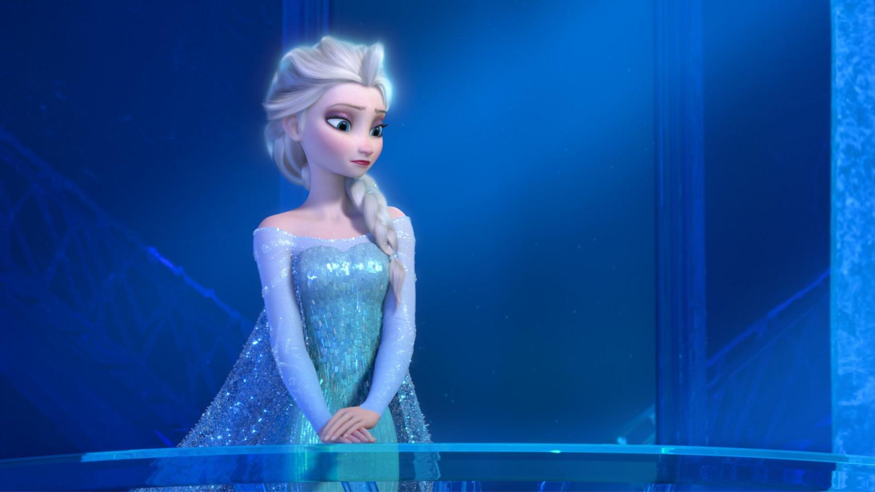 Elsa the Snow Queen, voiced by Idina Menzel