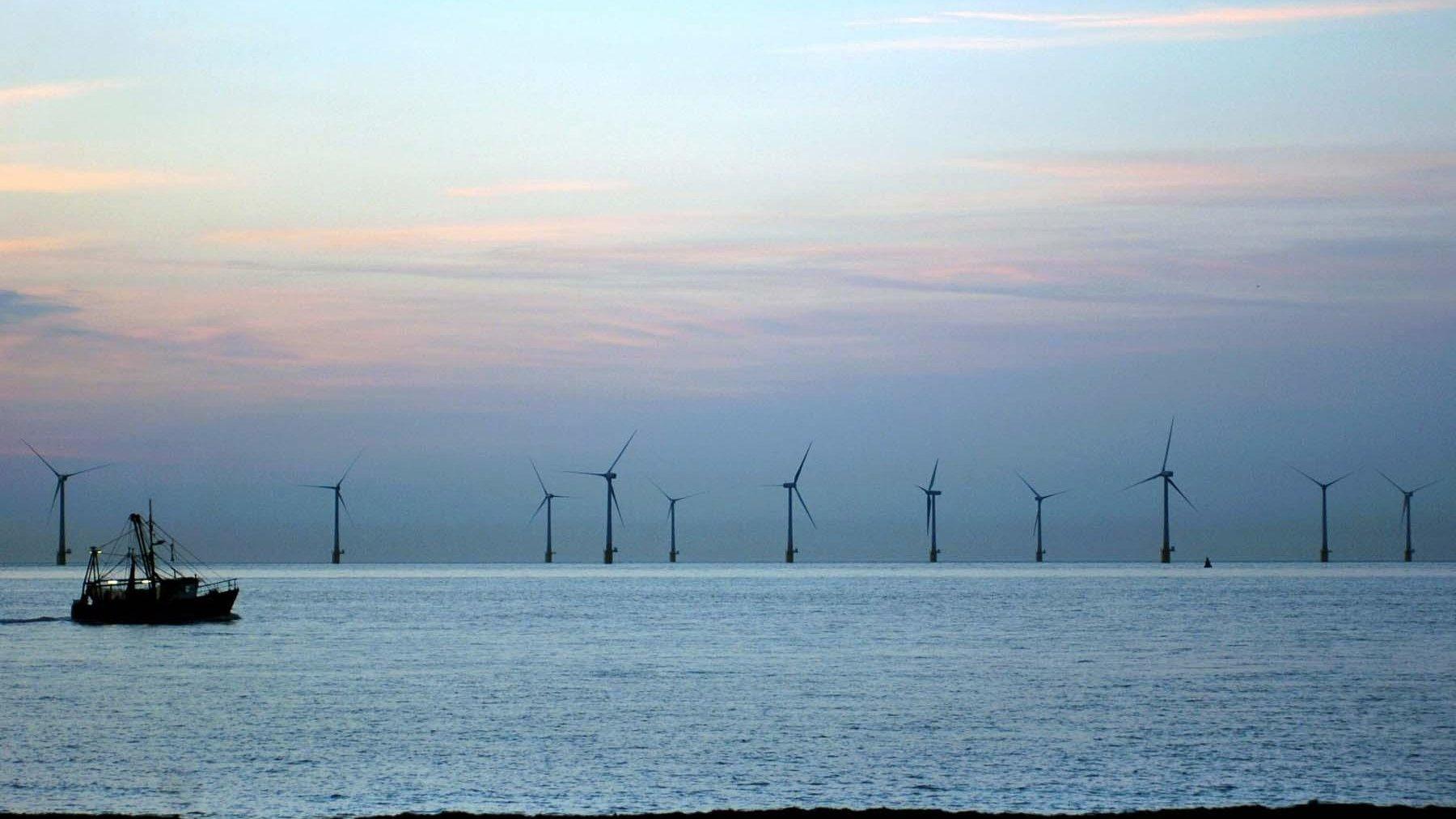 Scroby Sands windfarm, off Norfolk