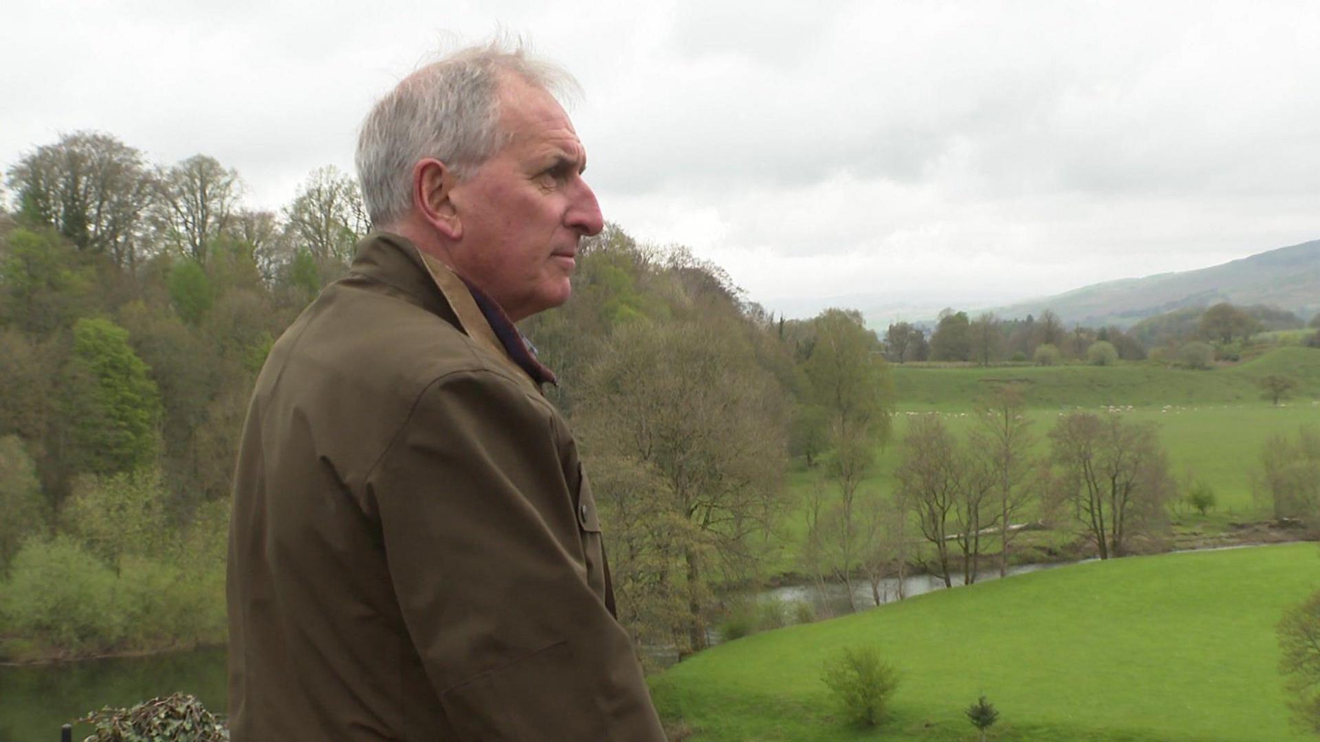 Peter Anstiss from Friends of Ruskin View looking out over the view