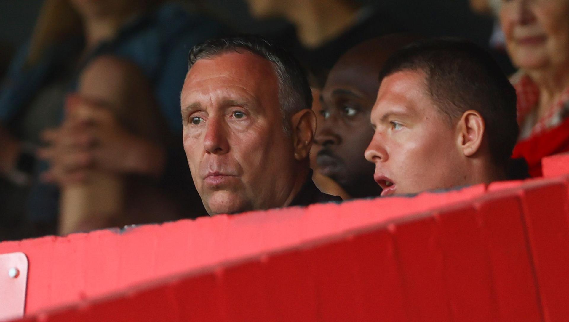 Bristol City technical director Brian Tinnion in the stands at Ashton Gate
