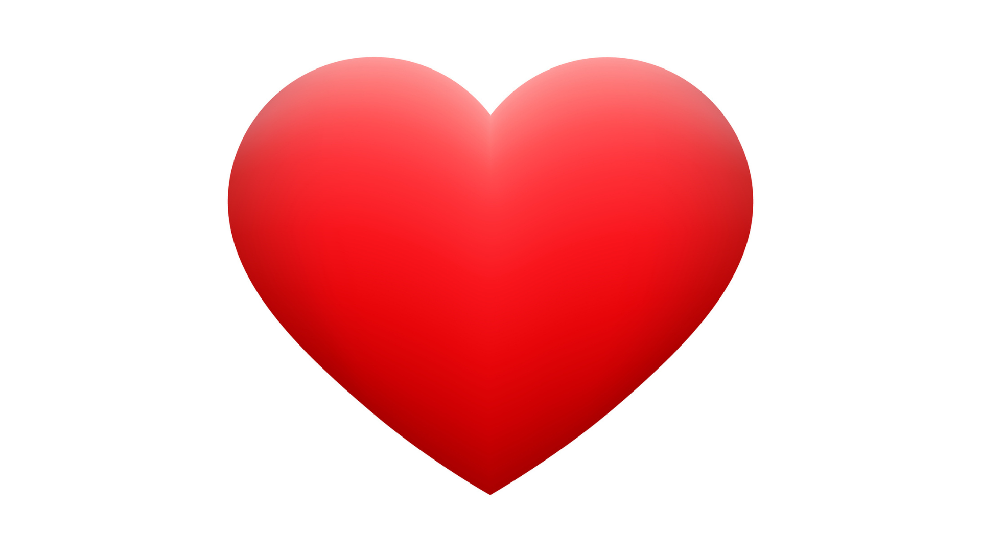 a red heart on a white background