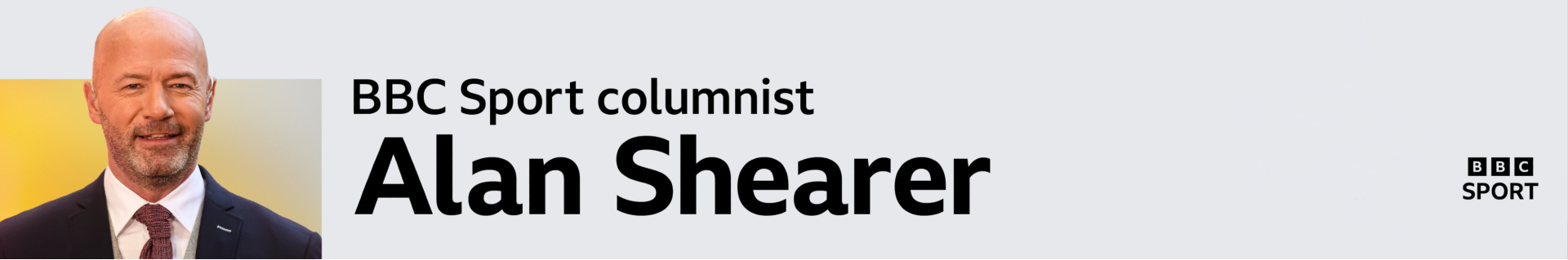 BBC Sport columnist Alan Shearer byline banner