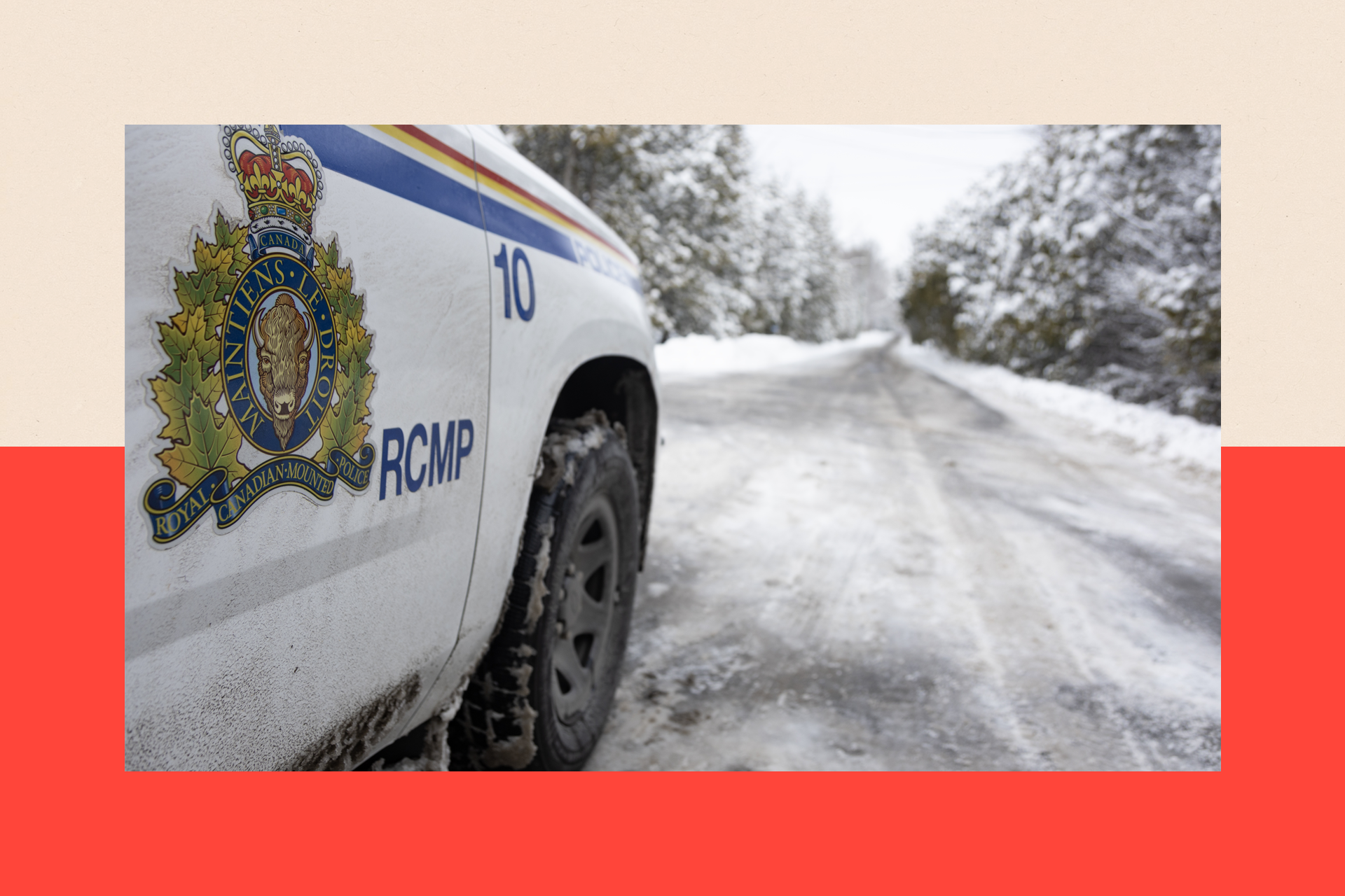 RCMP police vehicle in the snow