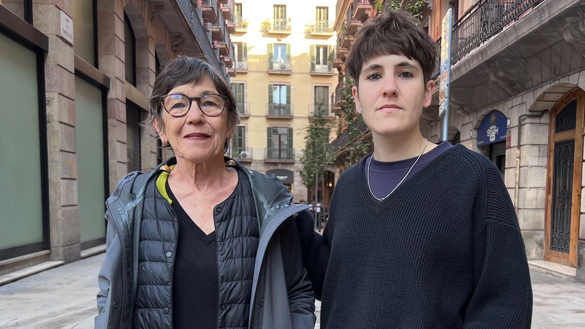Marina Freixa, right and her mother Mariona