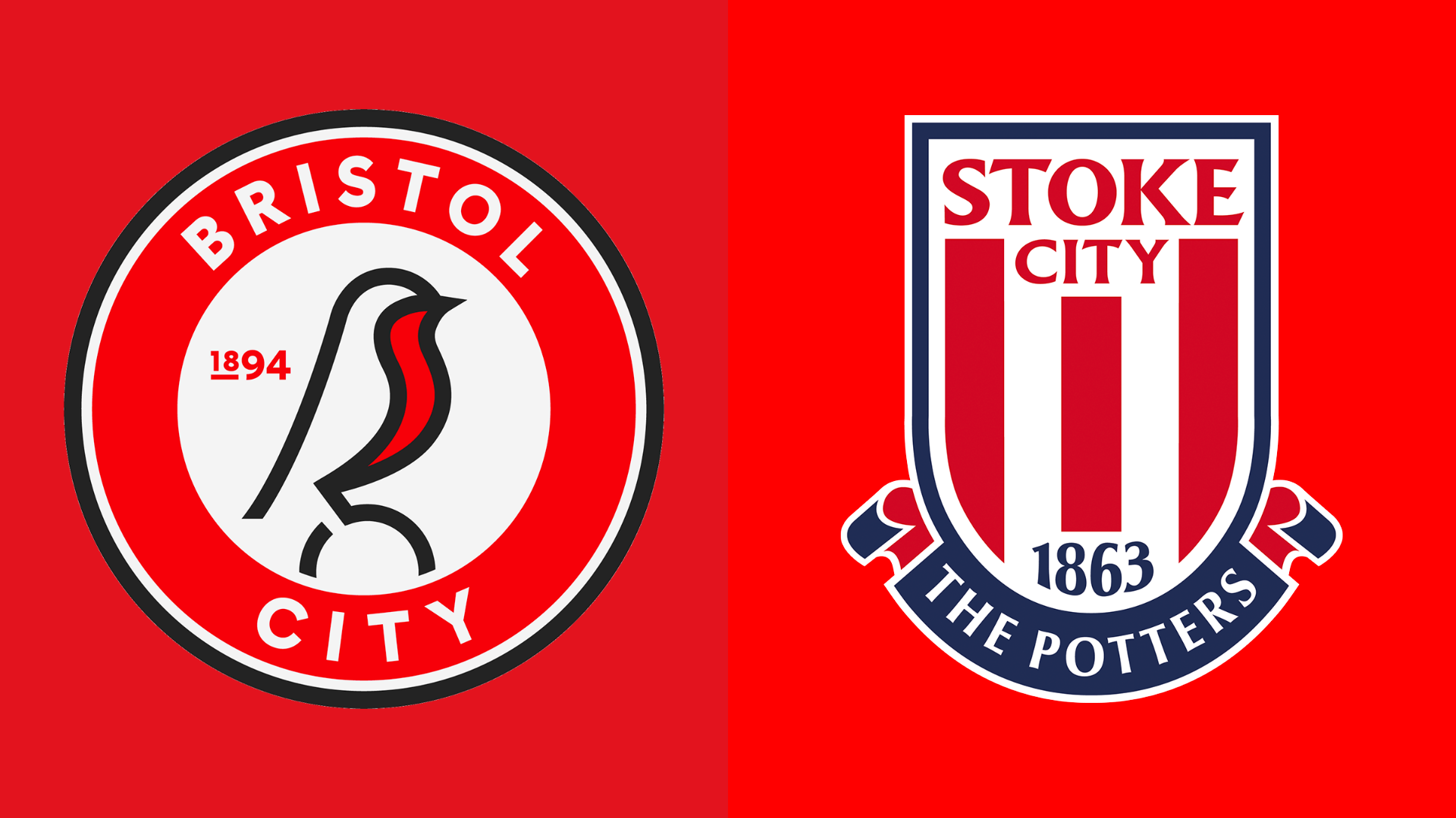 Bristol City and Stoke City club badges