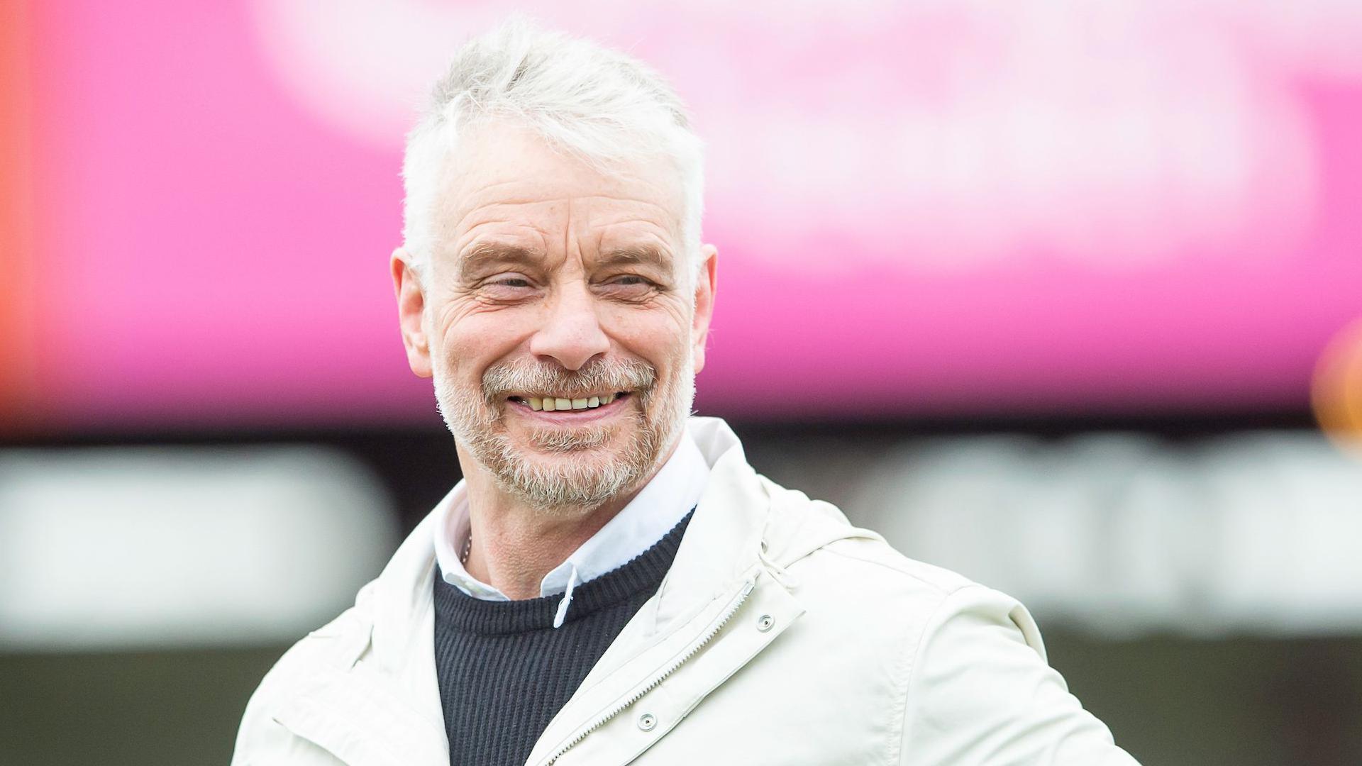 Brian Noble looks on during a training session