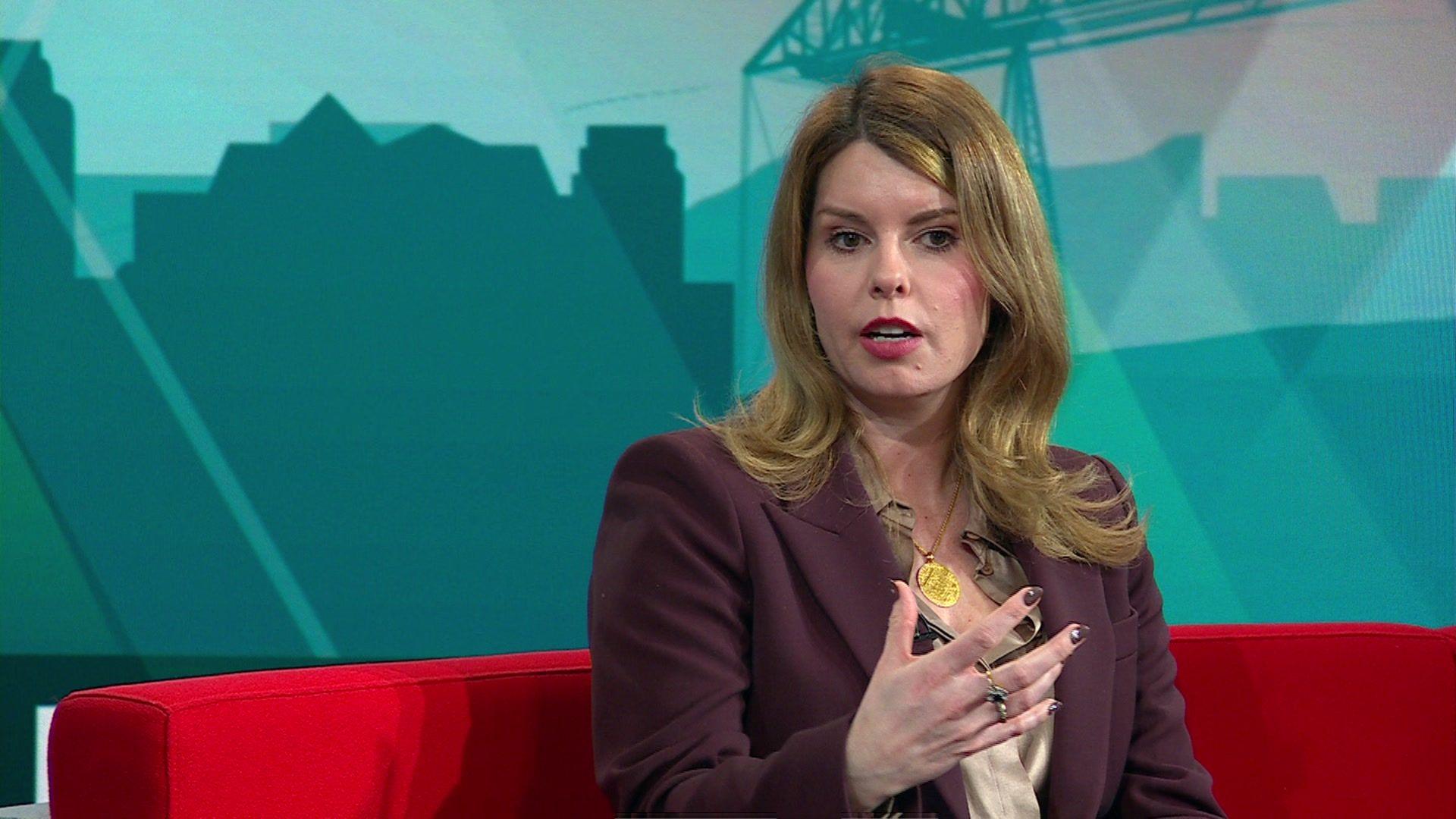 Kim McGuinness, speaking on the set of BBC Politics North. 