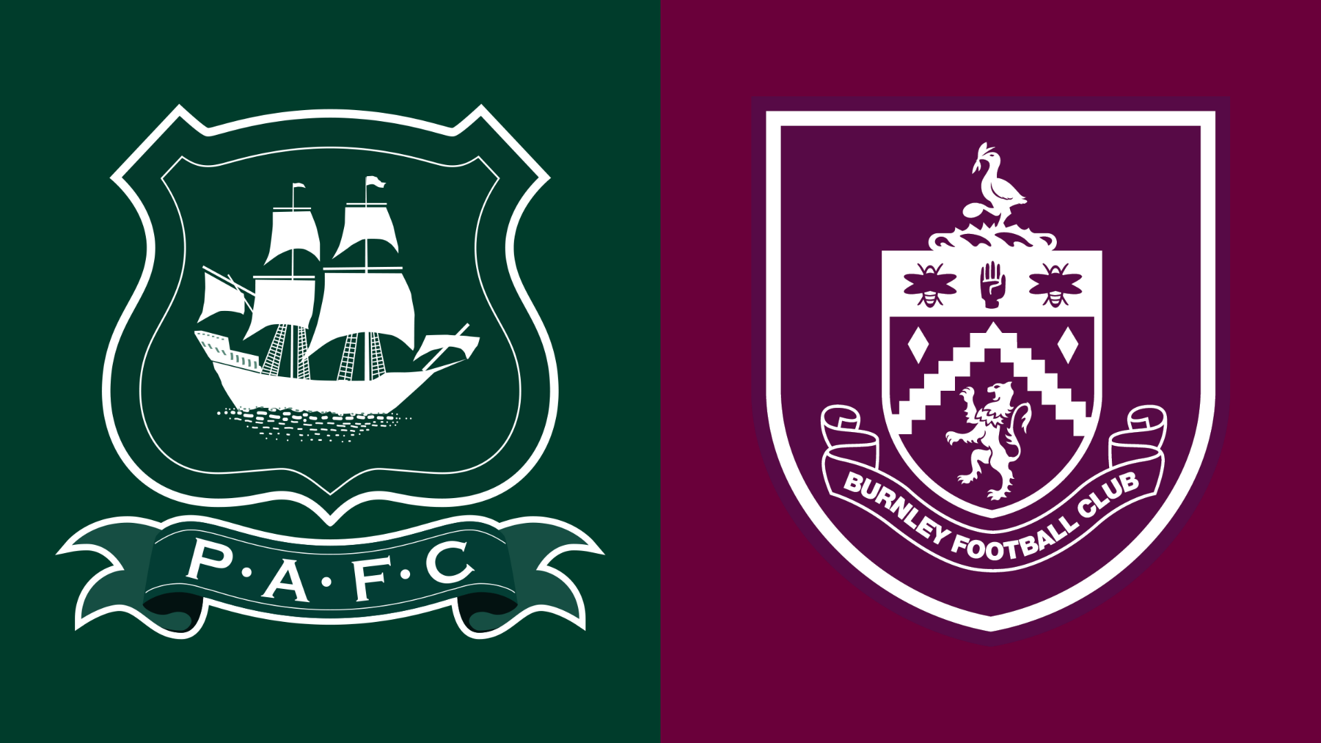 Plymouth Argyle and Burnley club badges