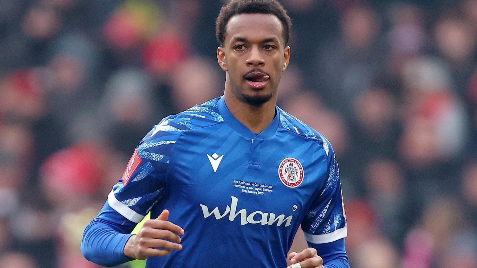 Zach Awe in action for Accrington Stanley