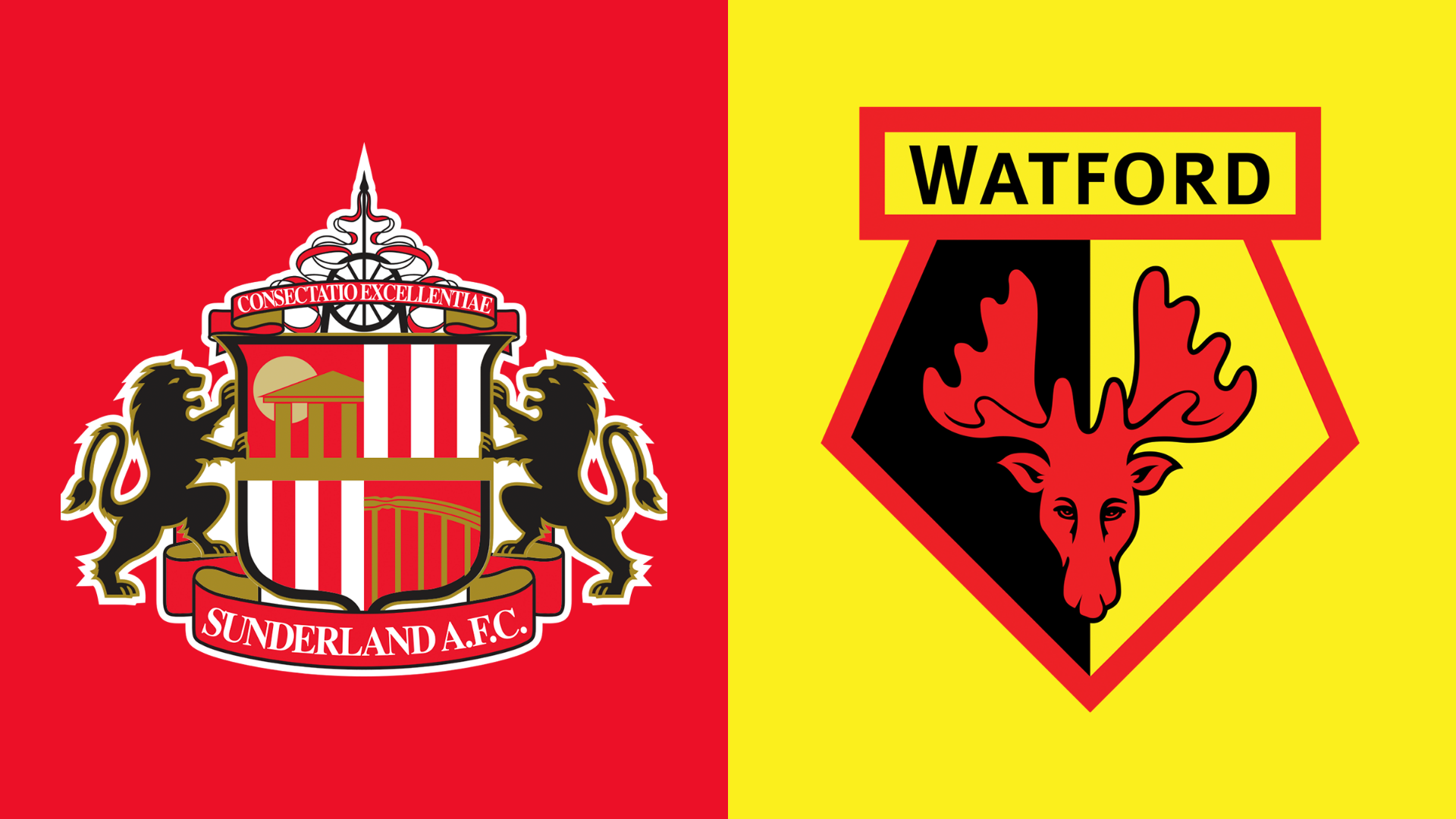 Sunderland and Watford club badges