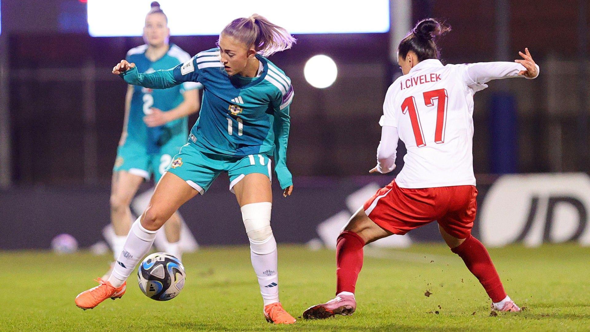 Danielle Maxwell in action against Turkey