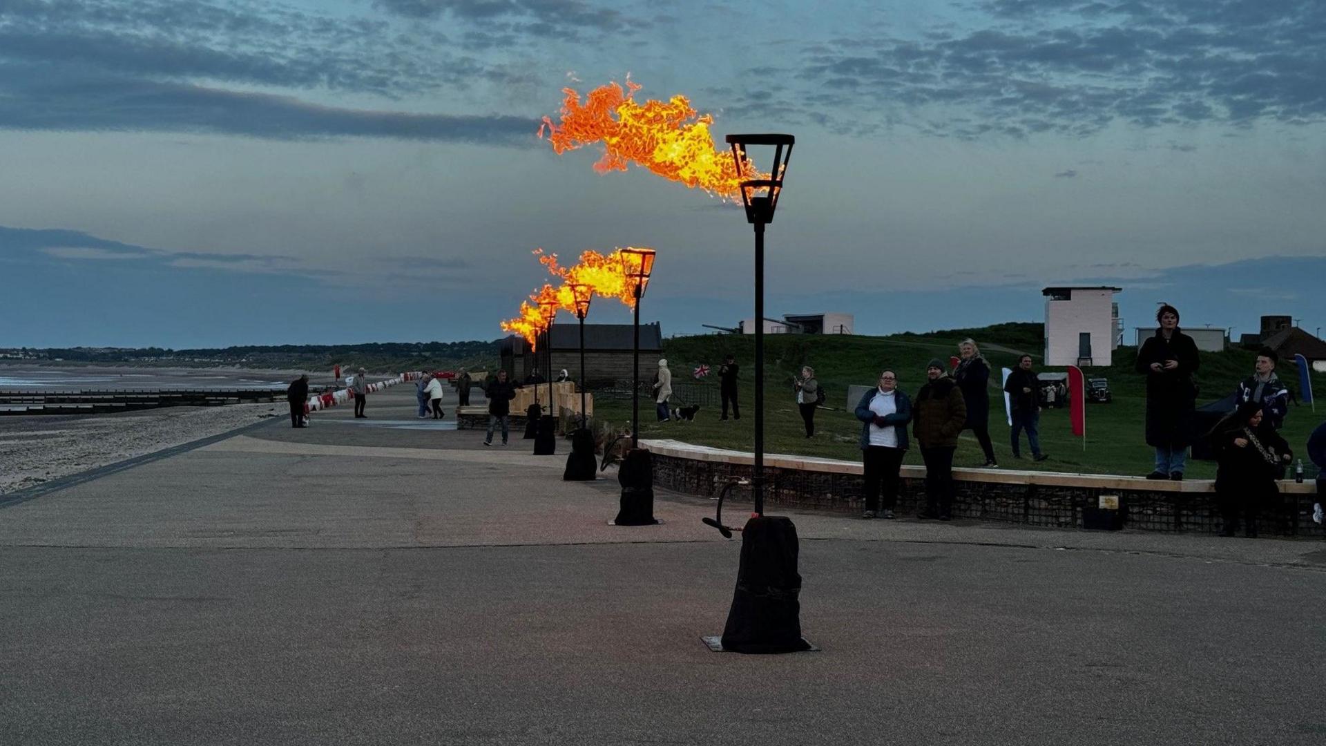 Beacons lit at Blyth to commemorate D-Day