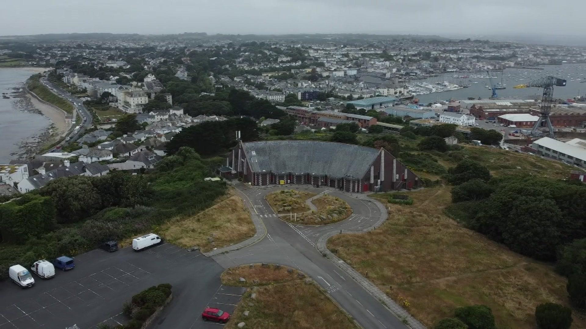 Aerial view of Ships & Castles Leisure centre